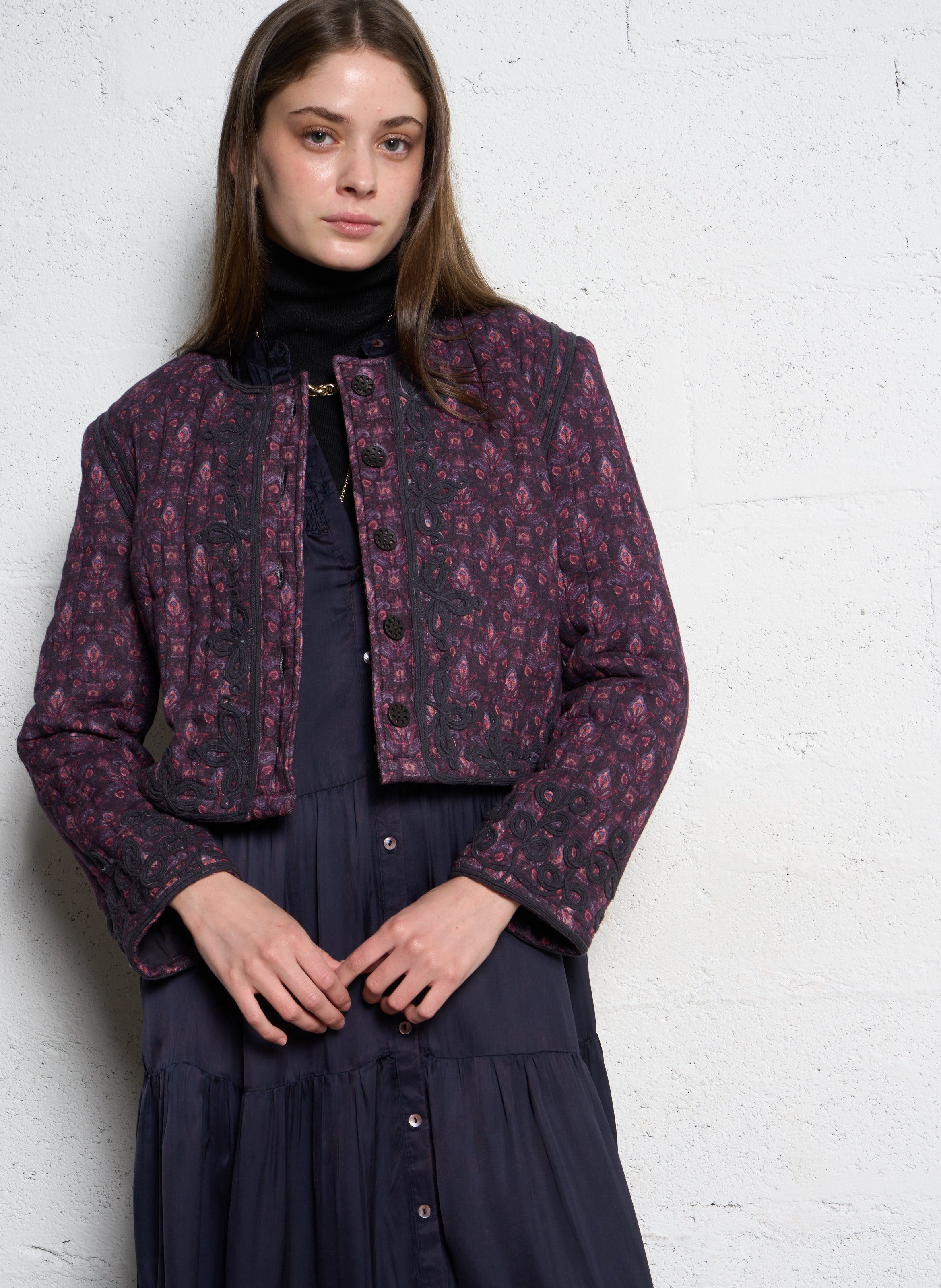 Veste matelassée en coton MAISON HOTEL Violet