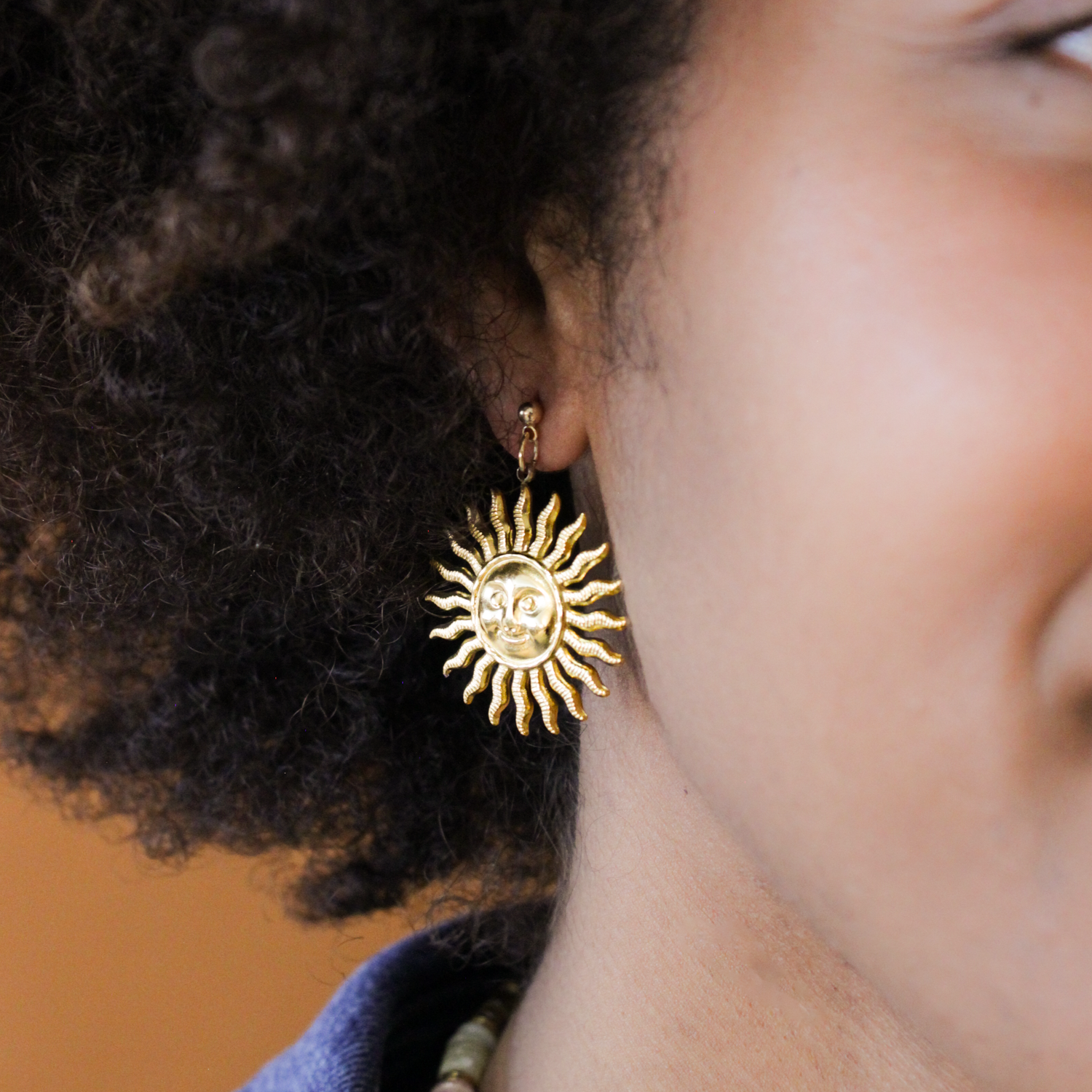 Unique Sun Earrings - Manon L'ATELIER DES DAMES Golden
