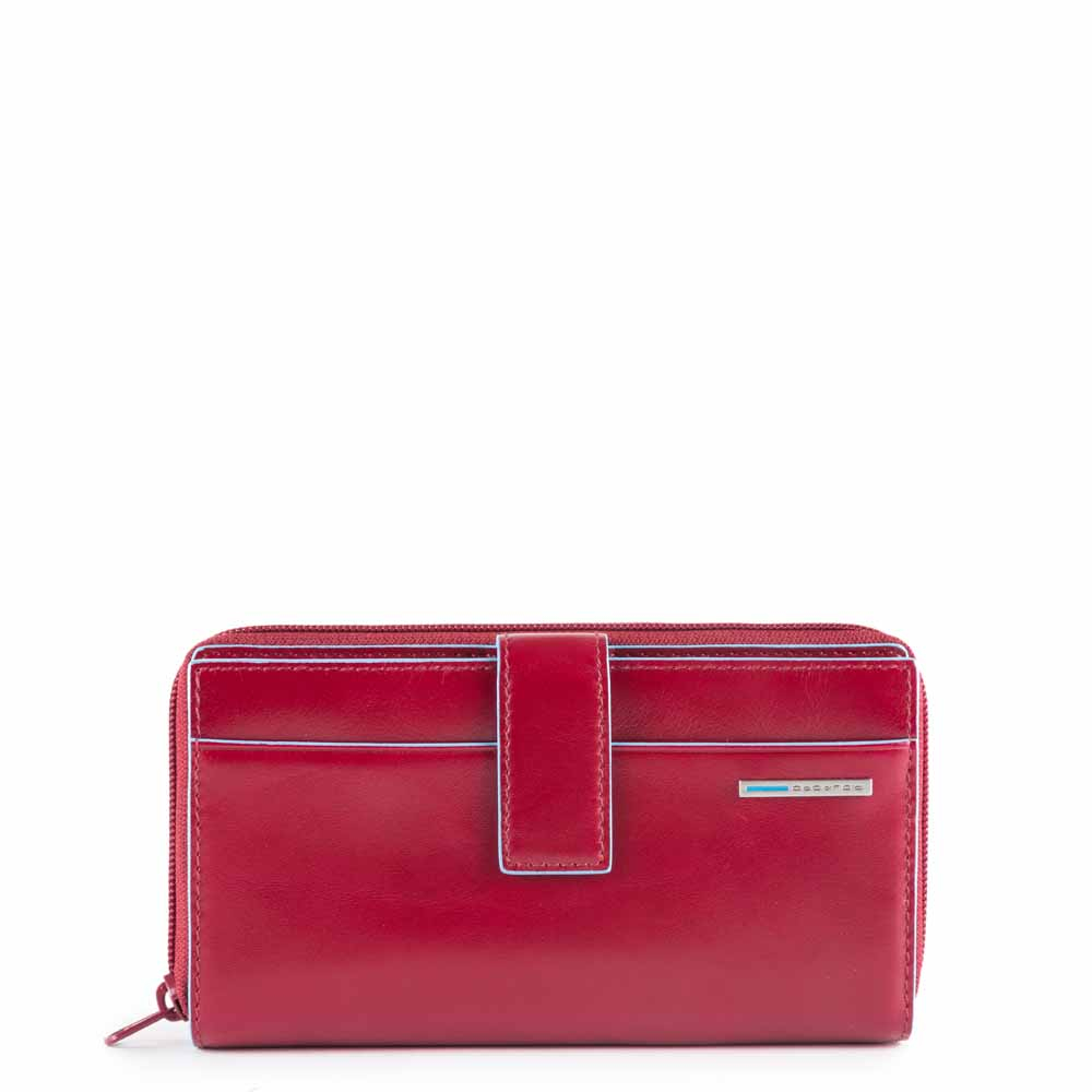 Babylon leather wallet PIQUADRO Red