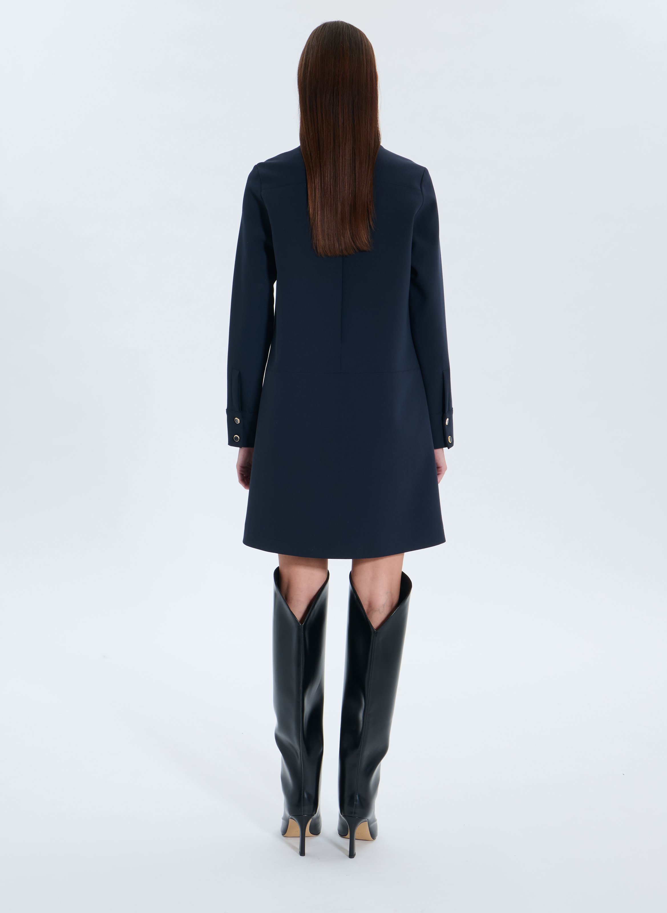 Robe courte col montant ZAPA Bleu