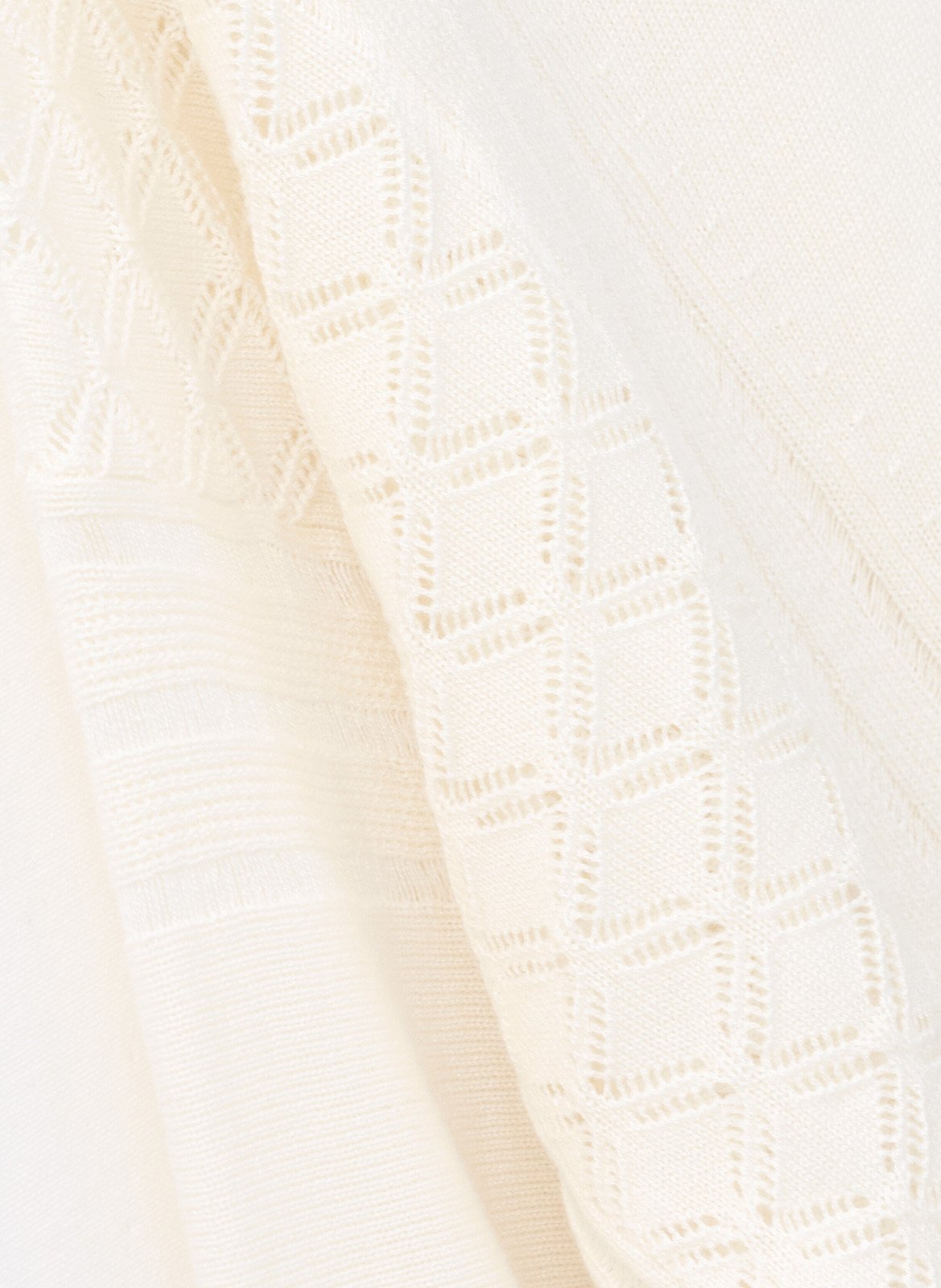 Effen trui van wolmix met lange mouwen en kant BA&SH Beige