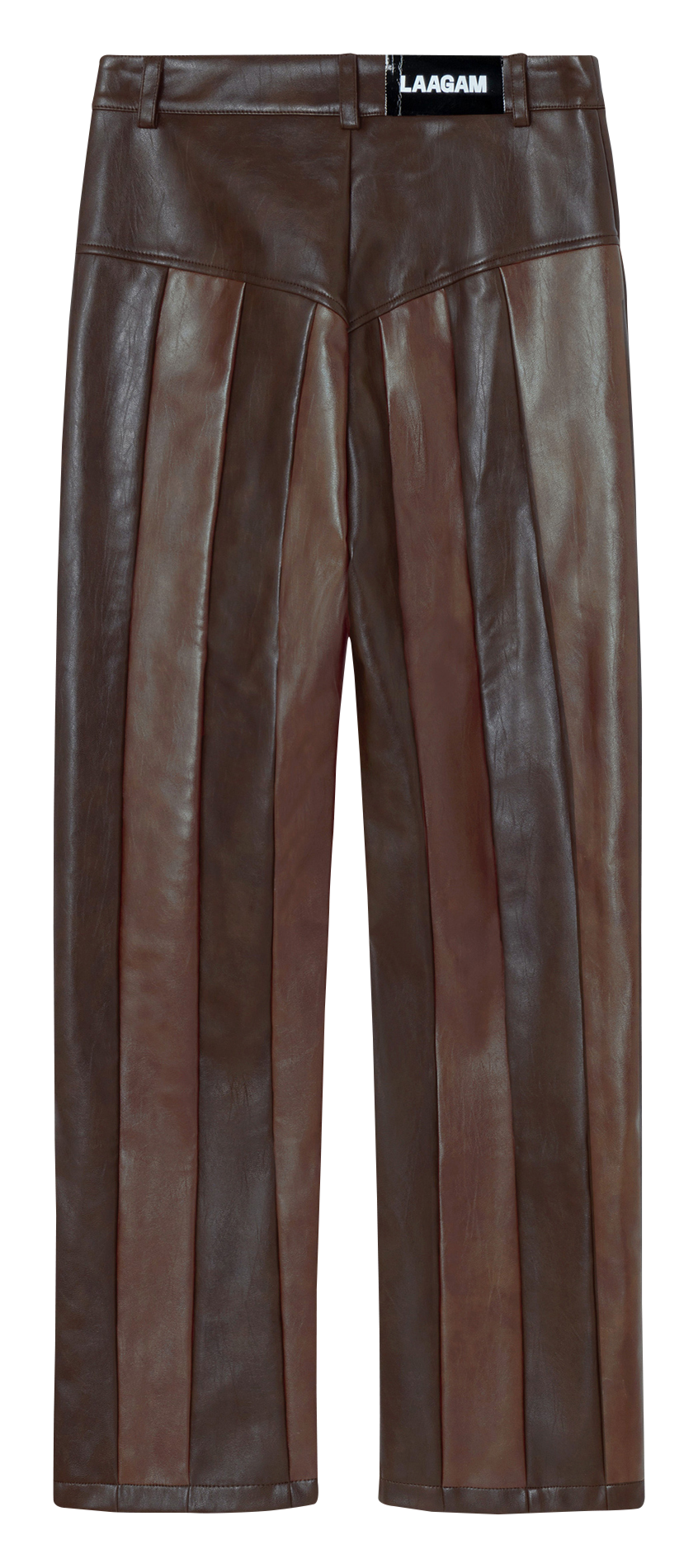 Leather-effect straight-leg pants LAAGAM Brown