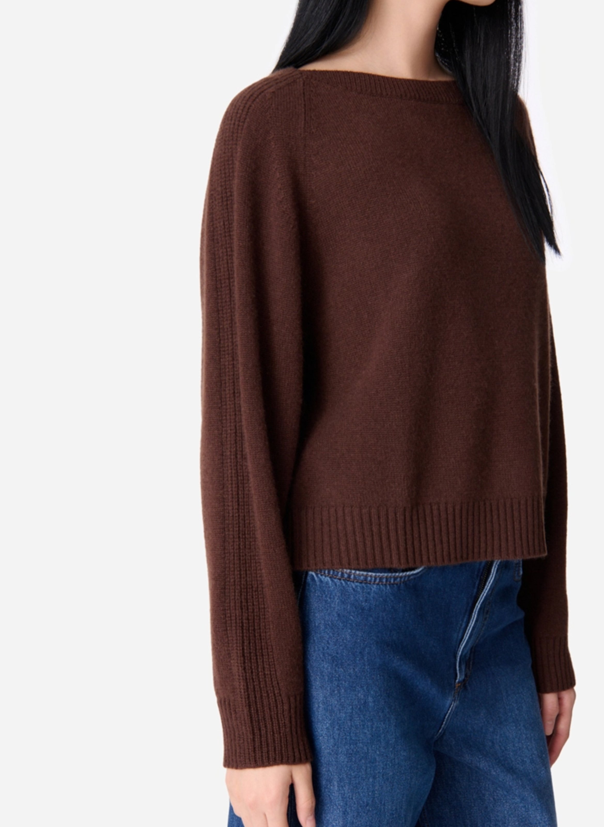 Pull col rond en cachemire VANESSA BRUNO Marron