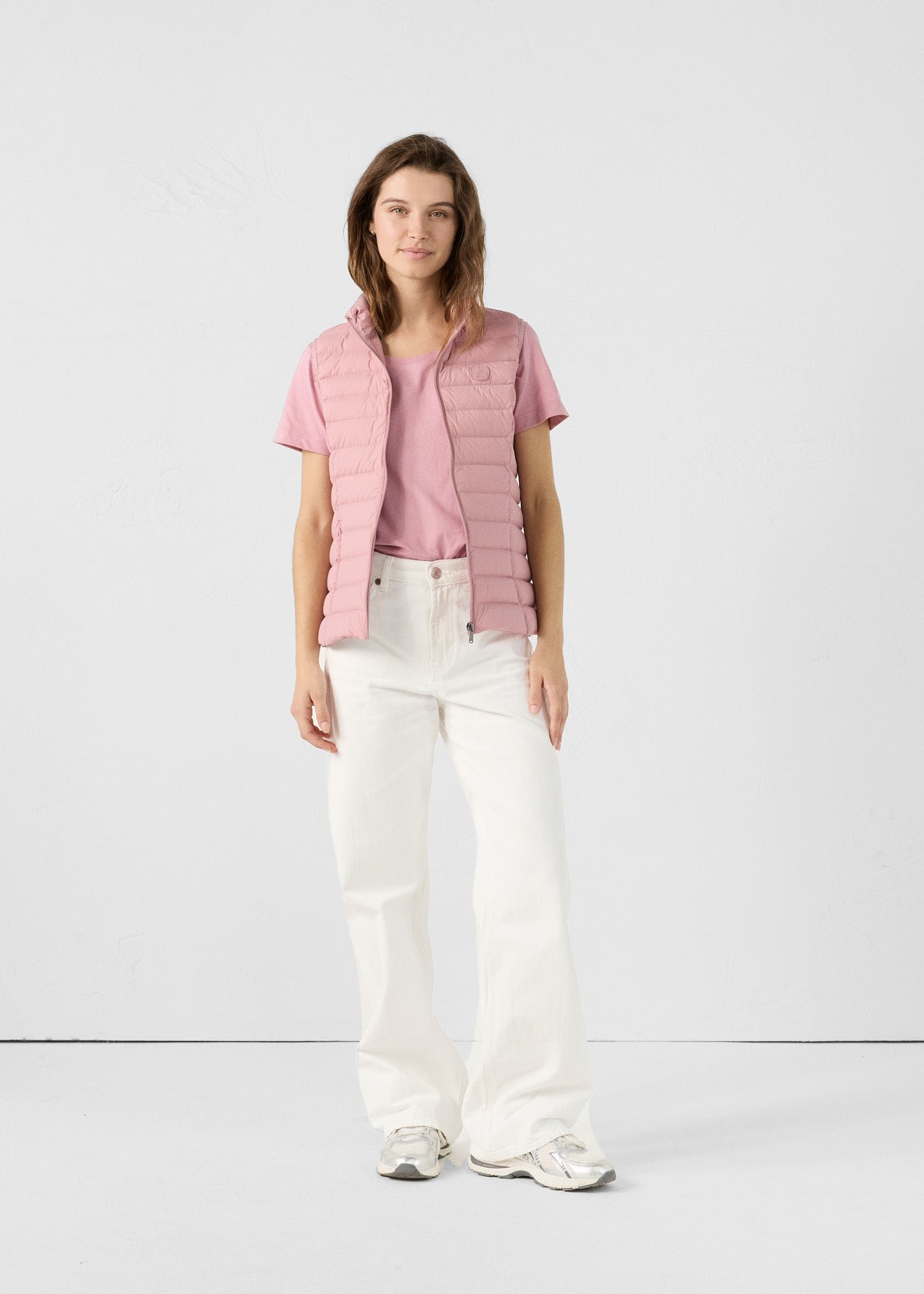 Stretch sleeveless down jacket Grenada JOTT Pink