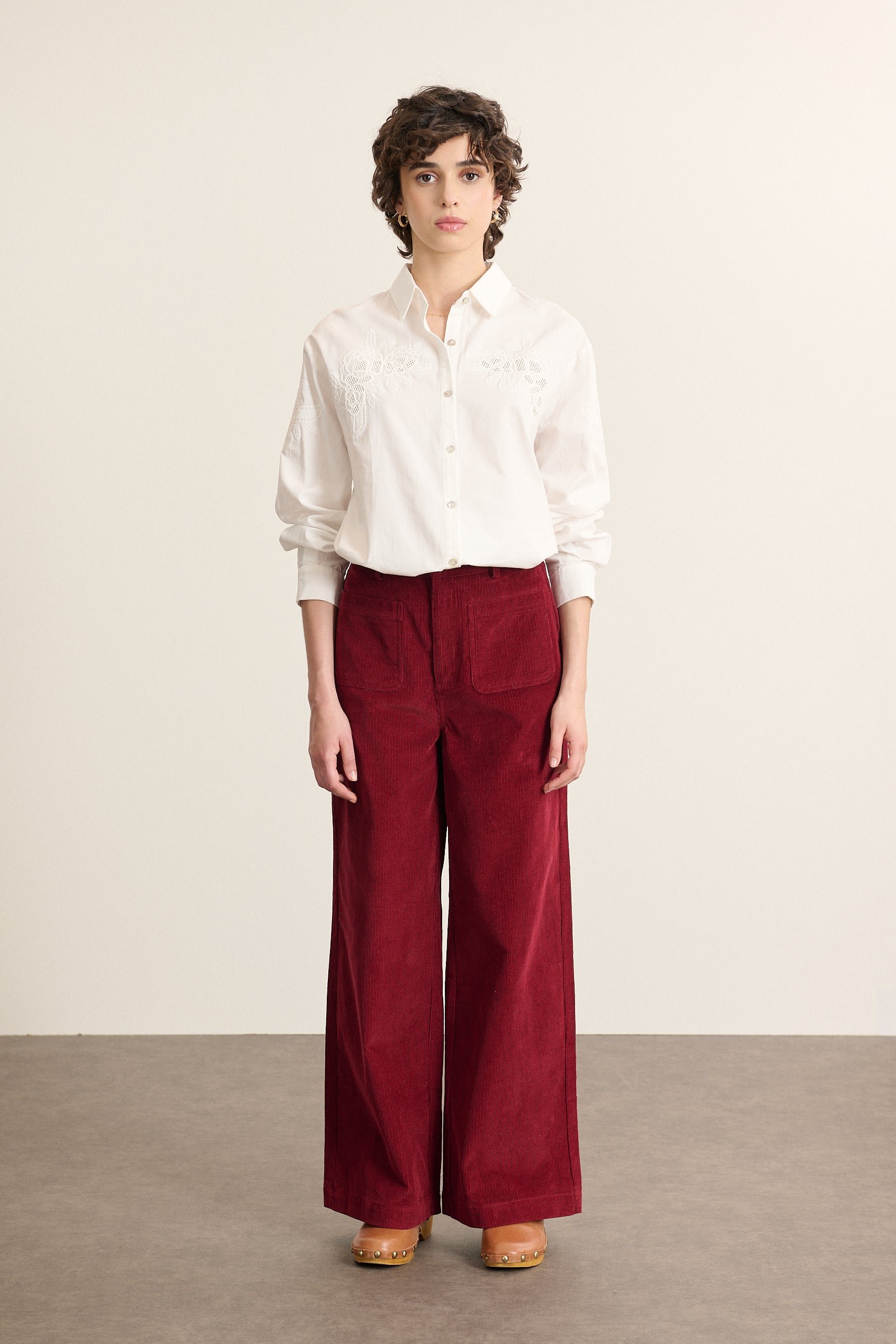 Corduroy carrot pants GARANCE PARIS Red