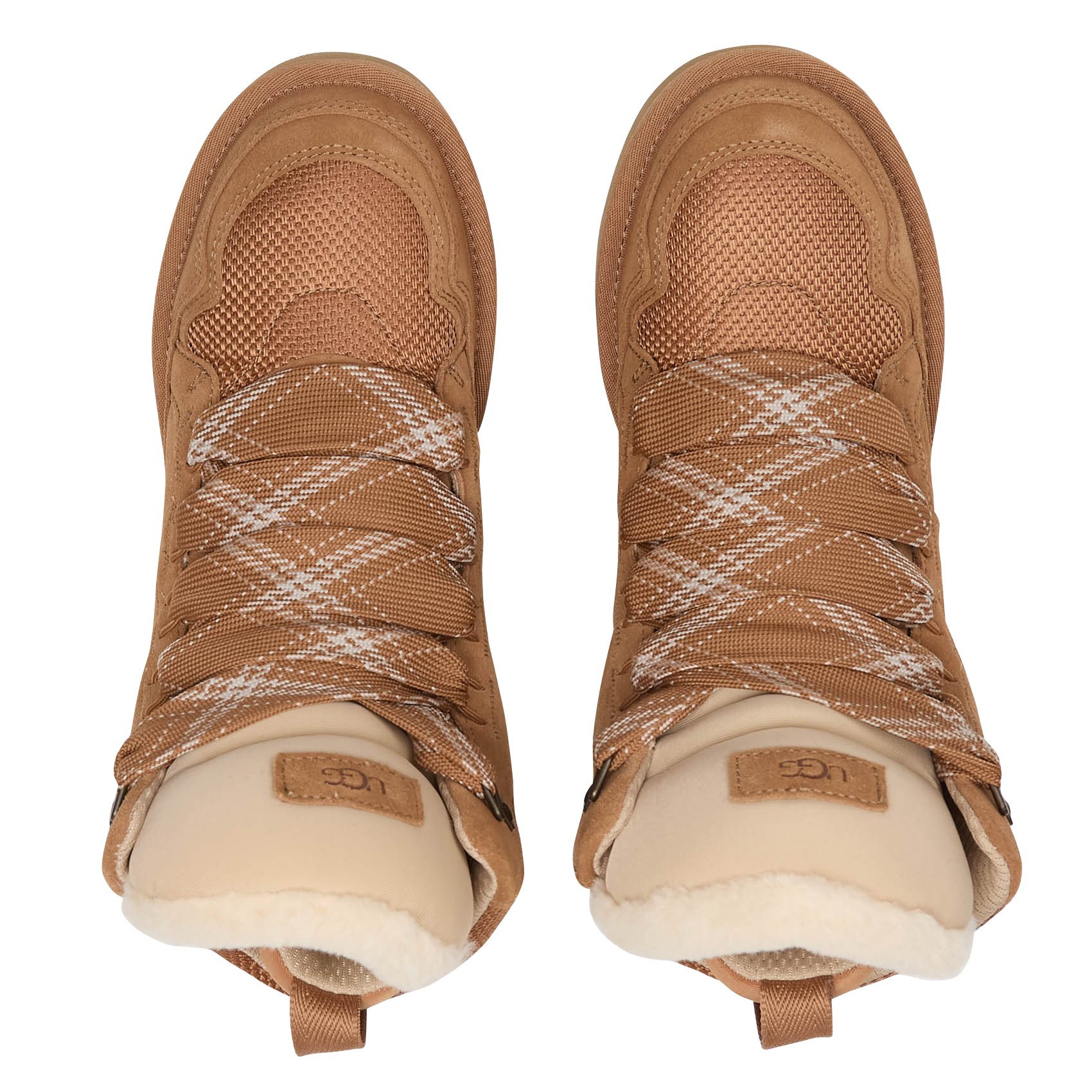 Baskets montantes en cuir mélangé UGG Marron