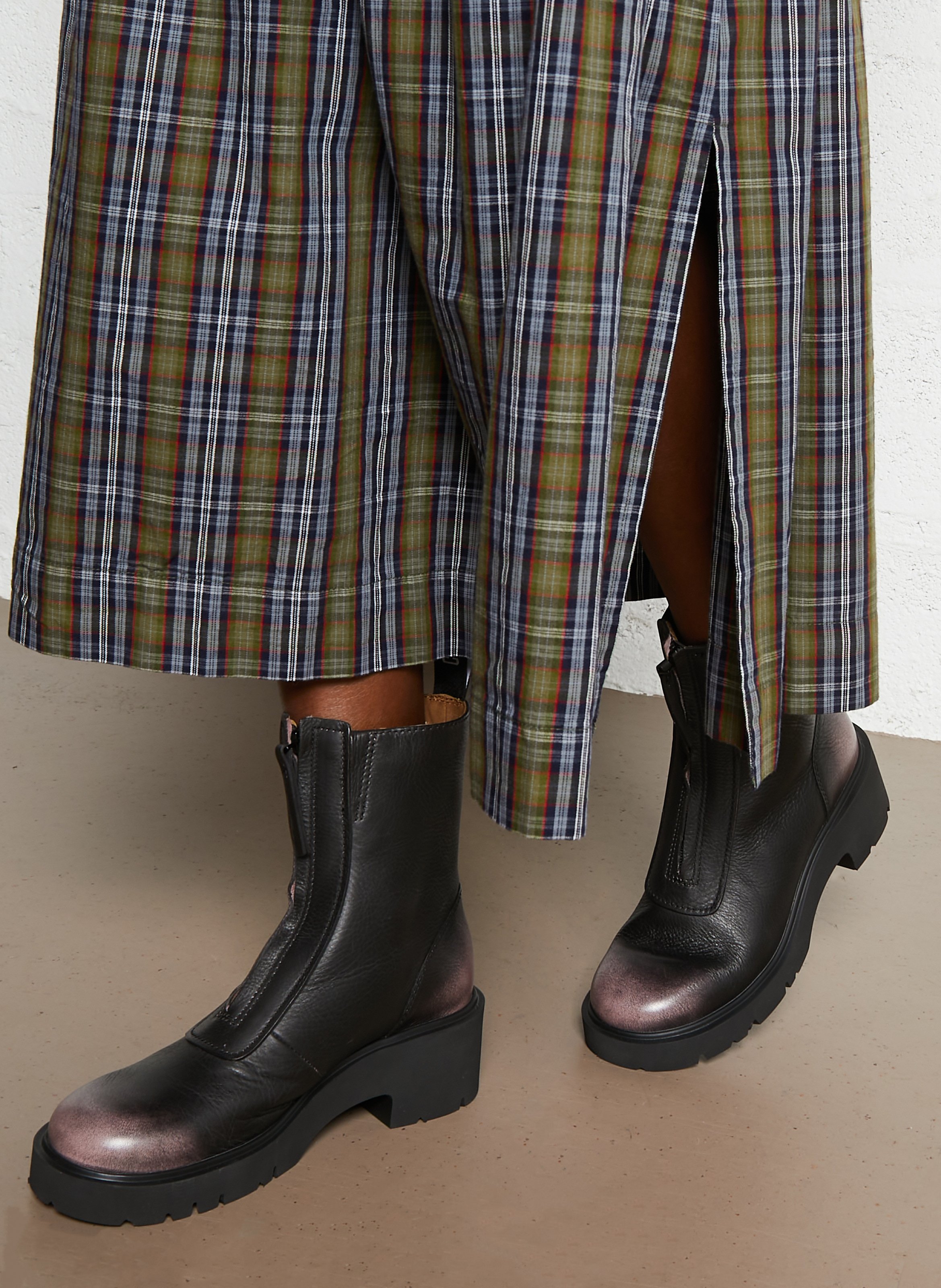 Bottes mi-hautes zippées en cuir CAMPER Multicolore