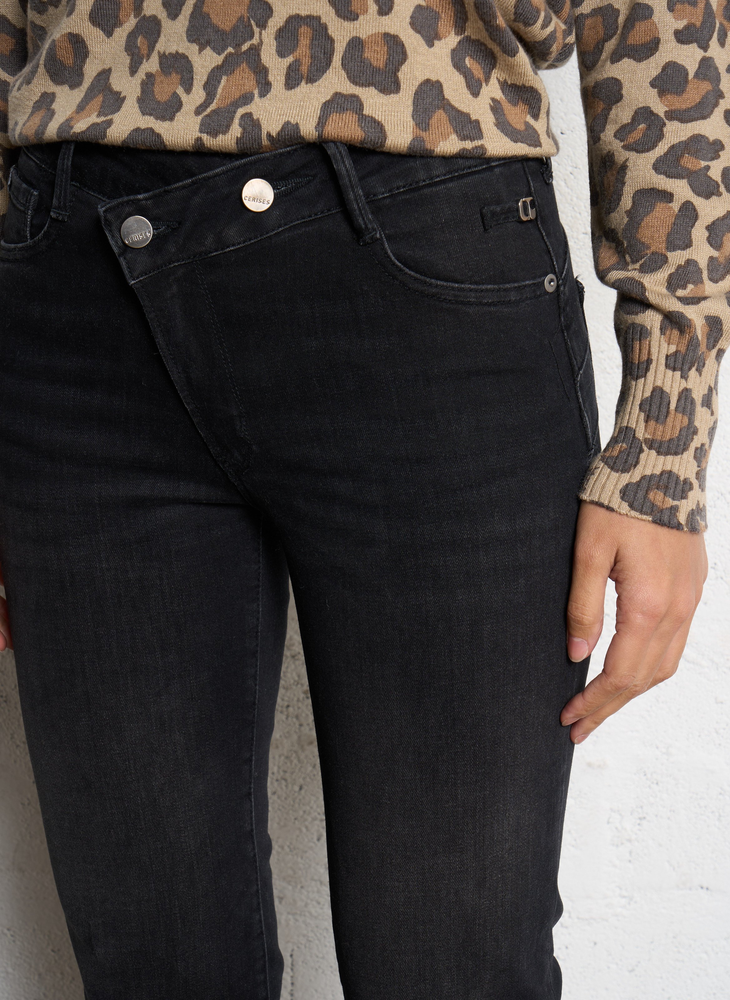 Jean slim LE TEMPS DES CERISES Noir