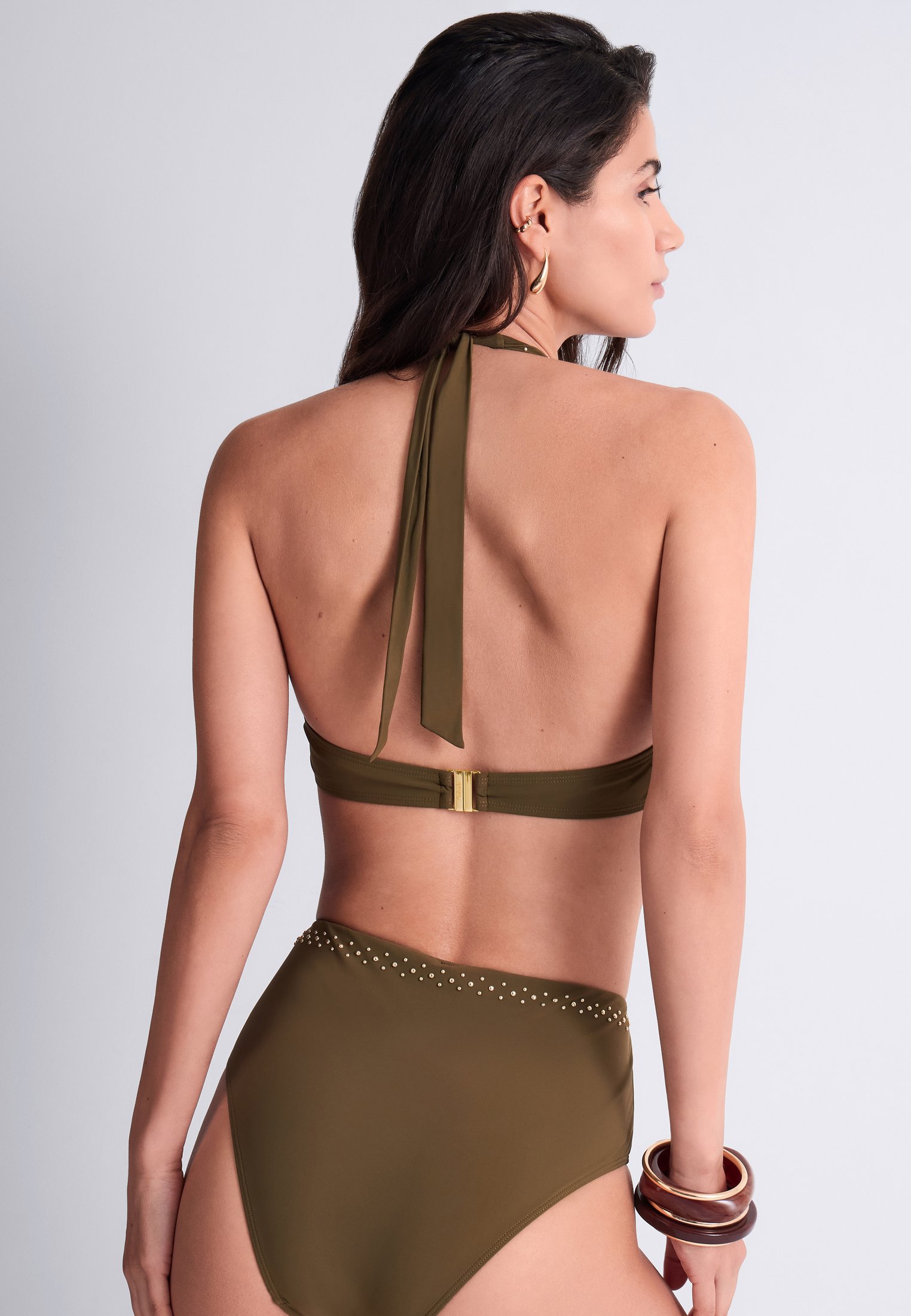 Alexa high-waisted bikini bottoms AUBADE Green