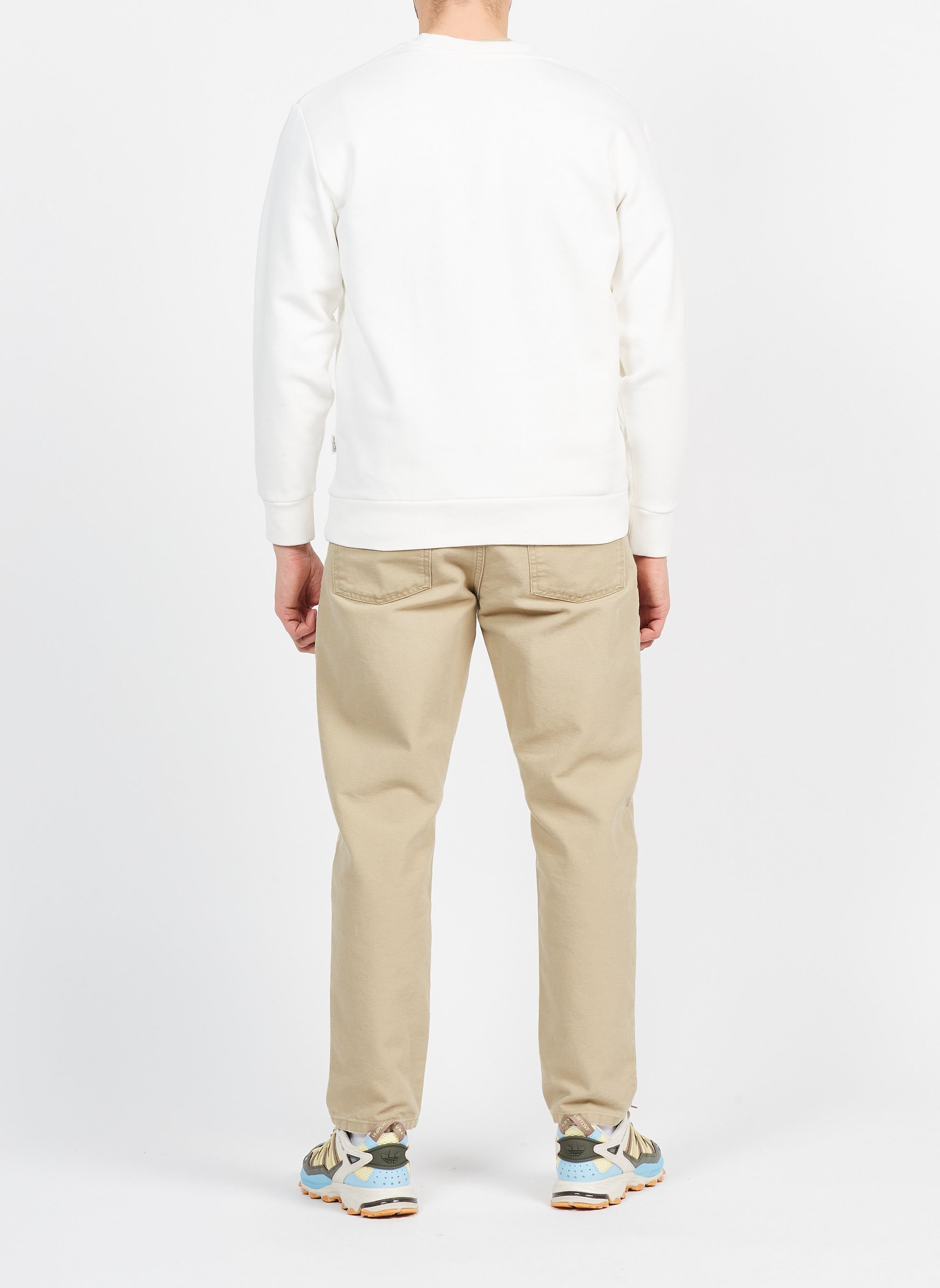 Round-neck cotton sweatshirt SELECTED Beige