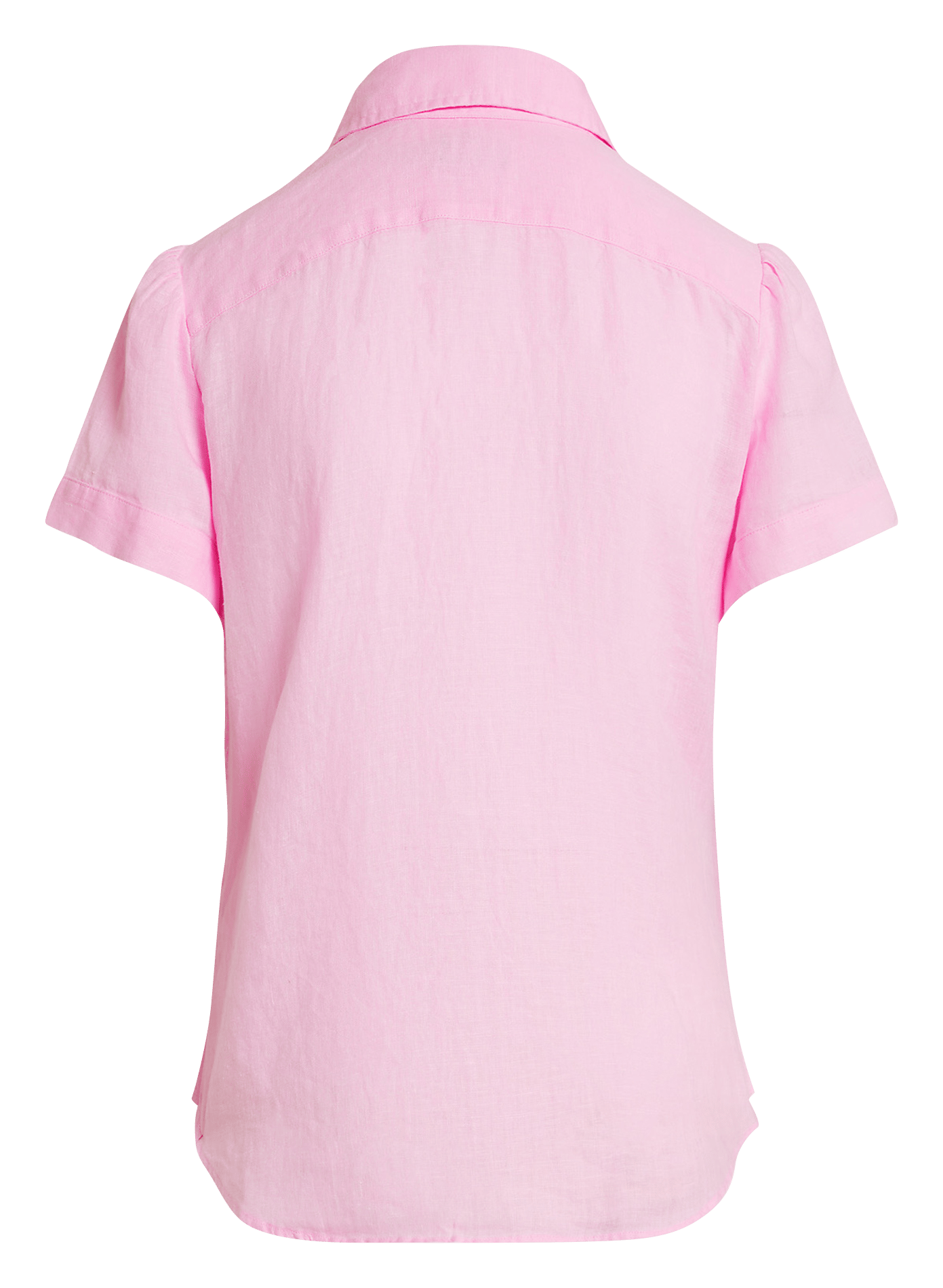 Short-sleeved linen shirt with logo POLO RALPH LAUREN Pink