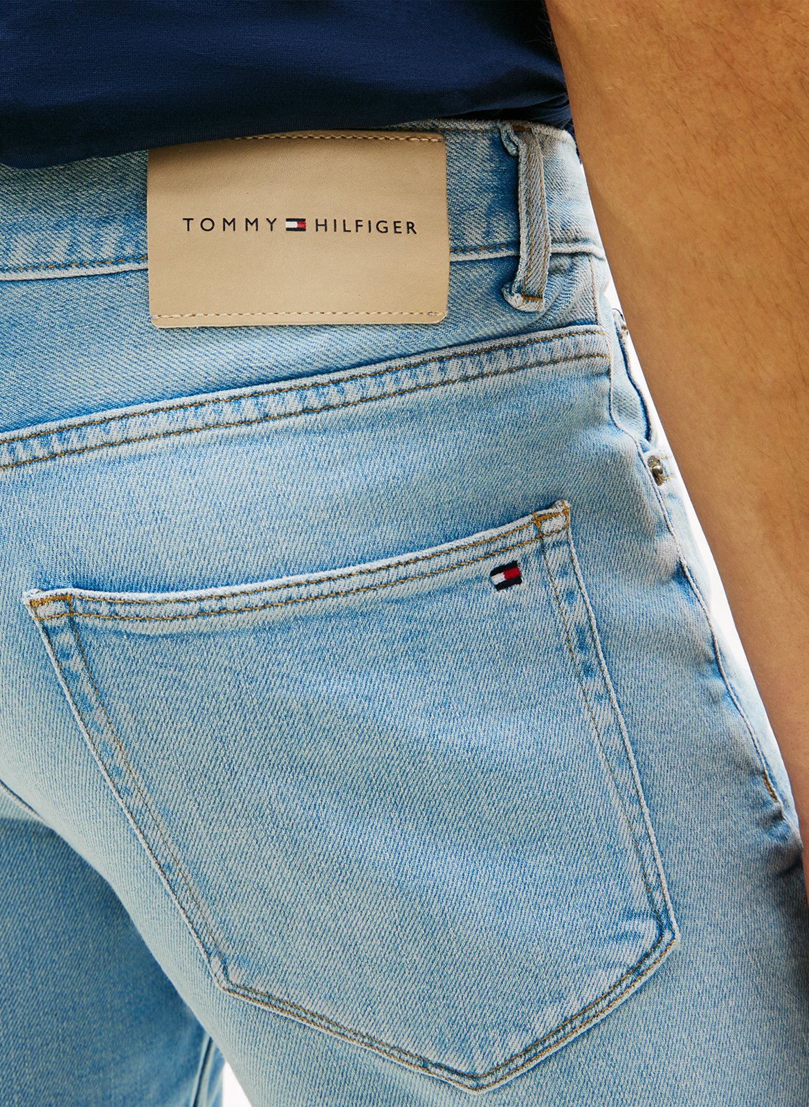 Gerade geschnittene Shorts aus Baumwoll-Mix TOMMY HILFIGER Blau