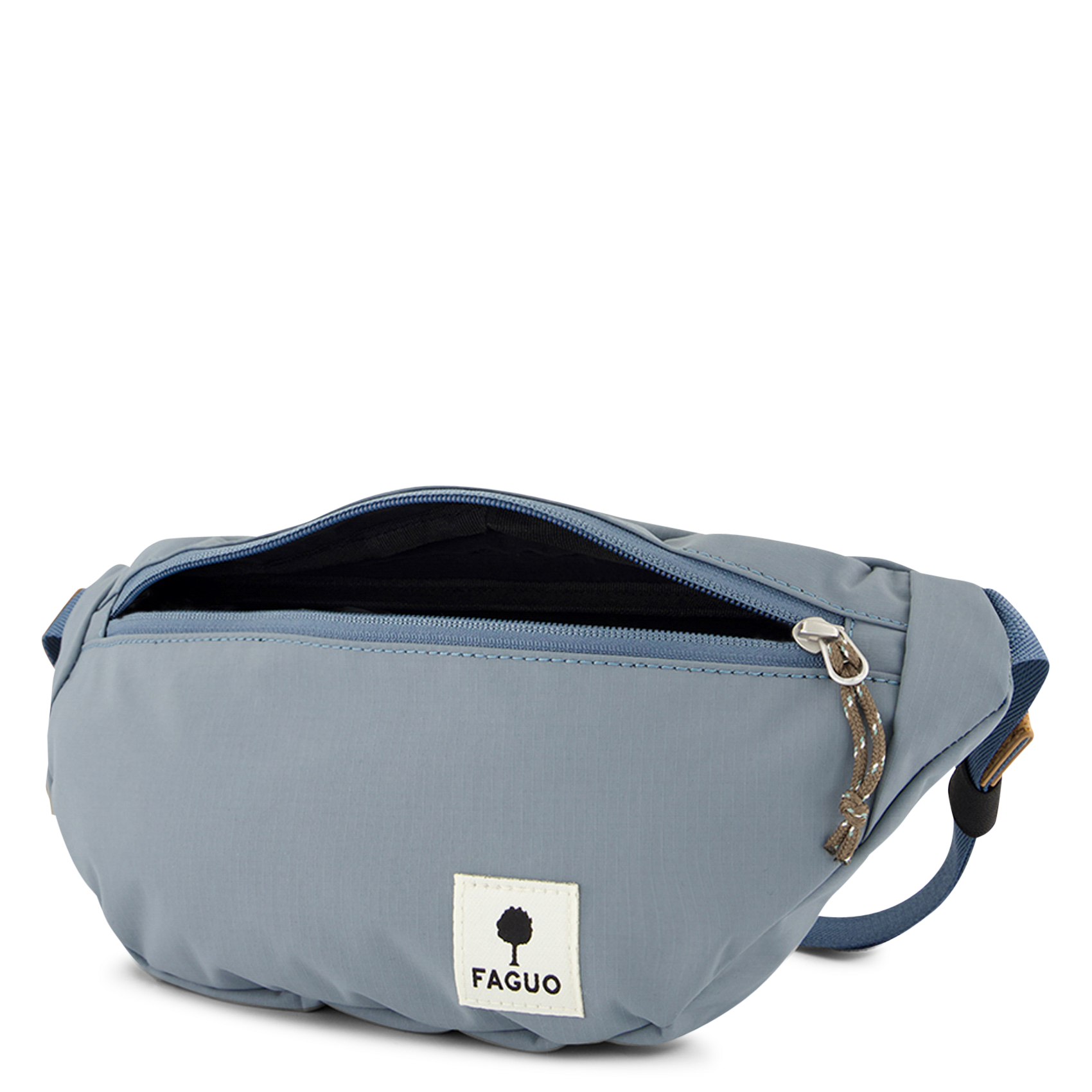 Printed canvas waist bag FAGUO Blue
