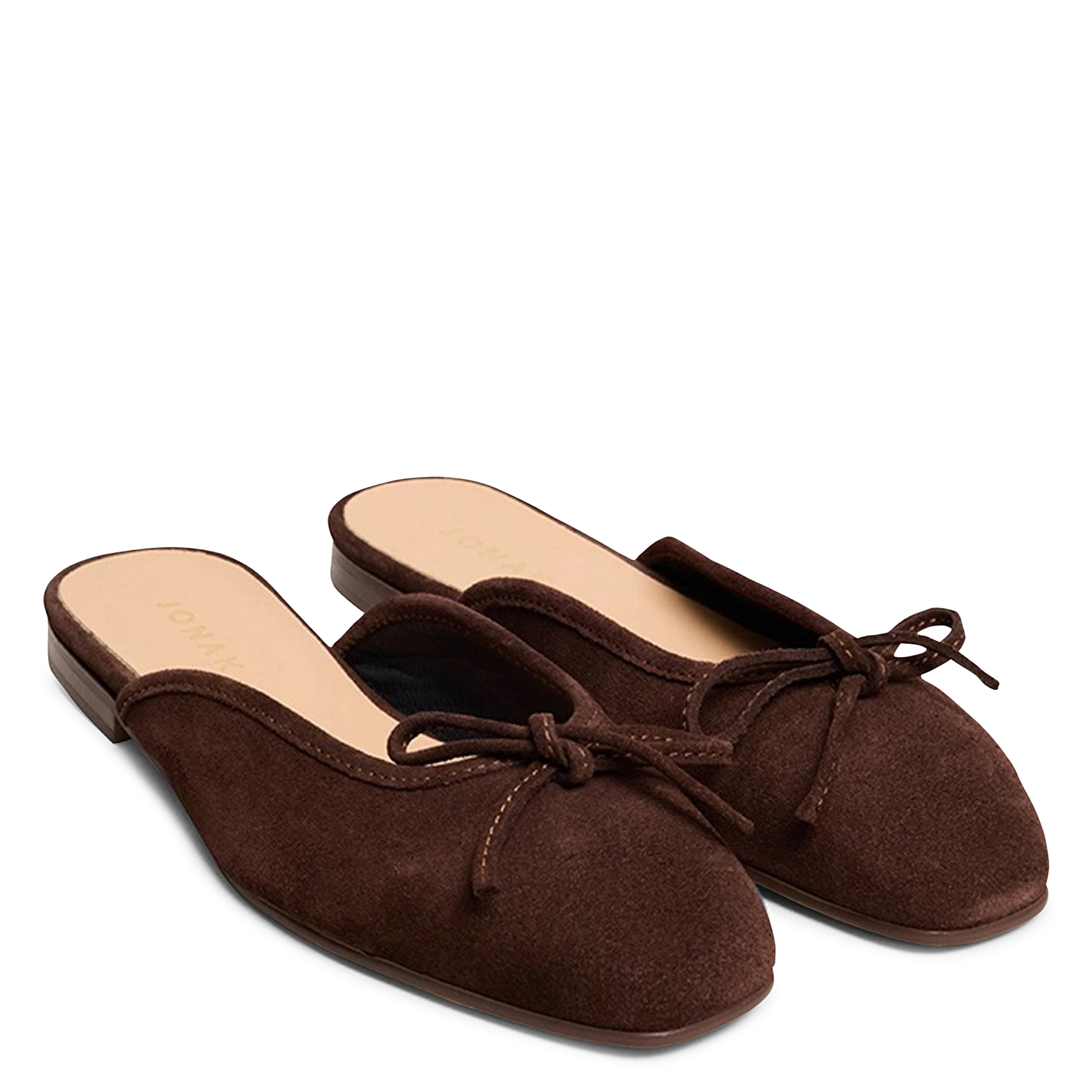 Leather mules JONAK Brown