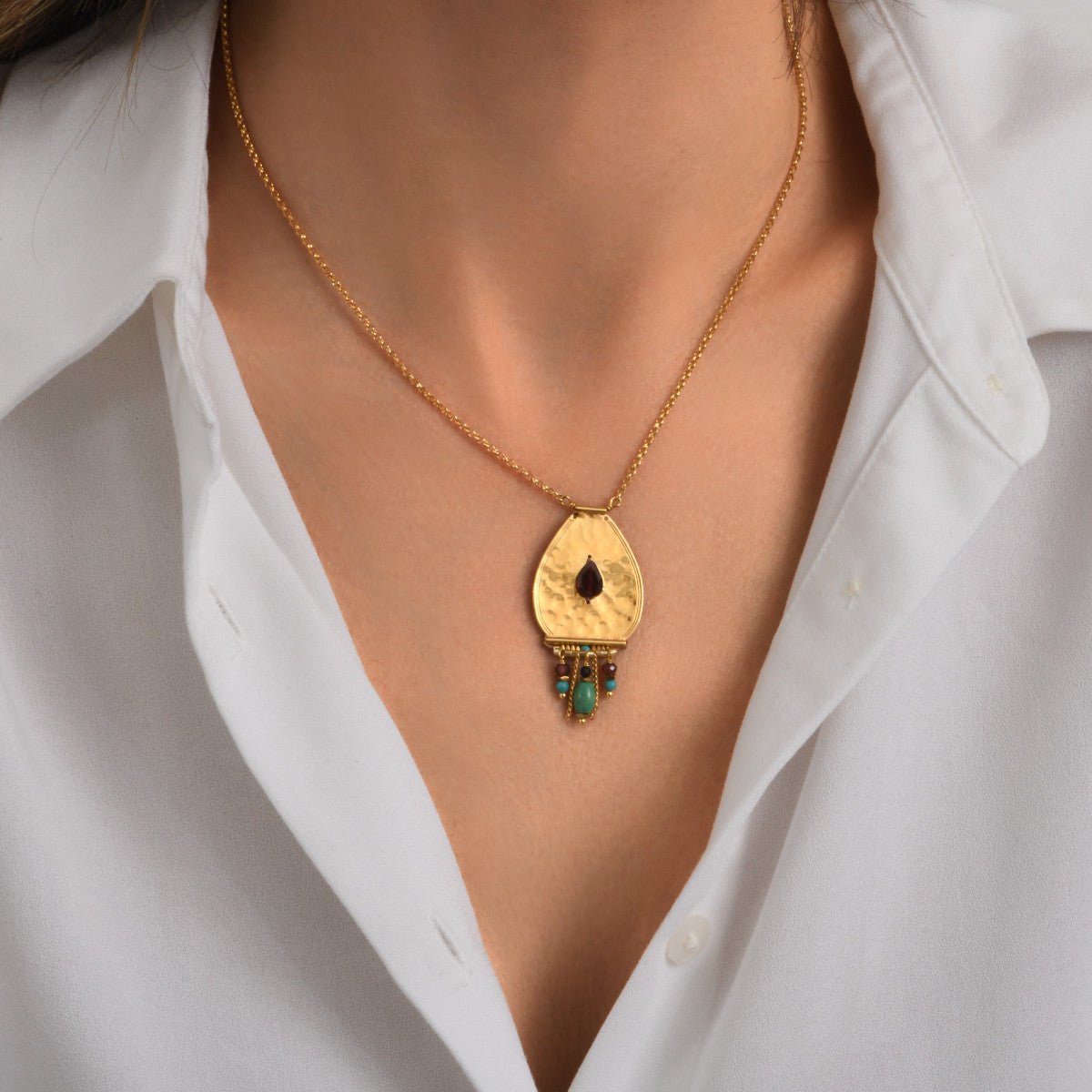 Gold-plated necklace SATELLITE PARIS Multicolored