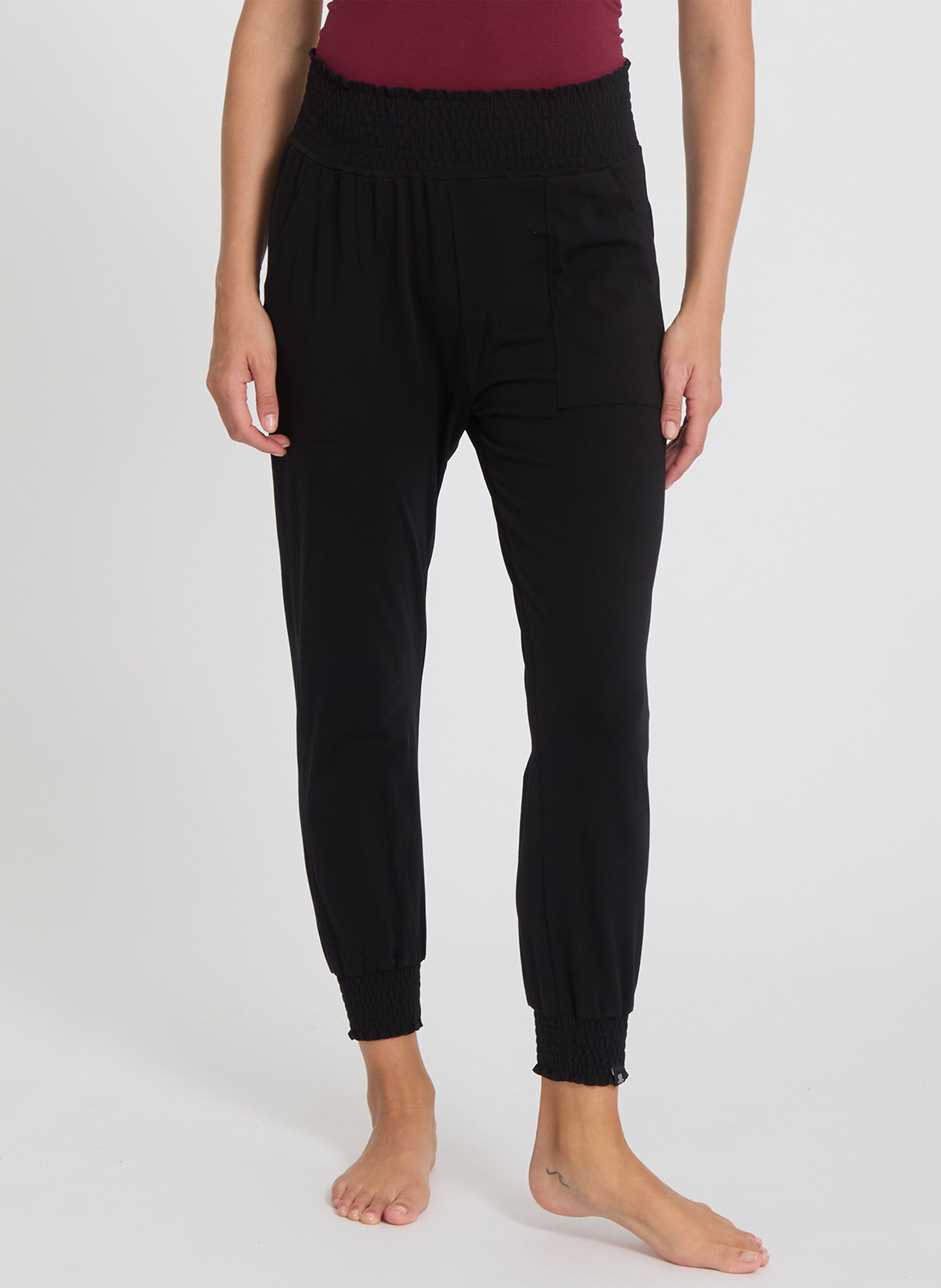 Rechte broek met hoge taille | katoenblend YOGA SEARCHER