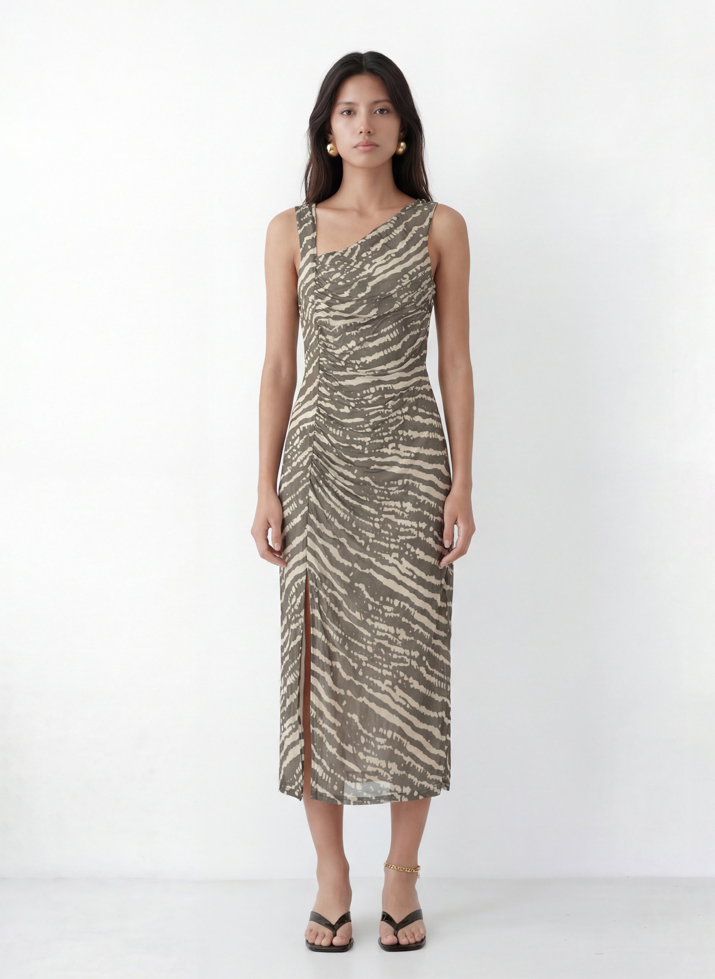 Bedrucktes Kleid KOOKAI Khaki