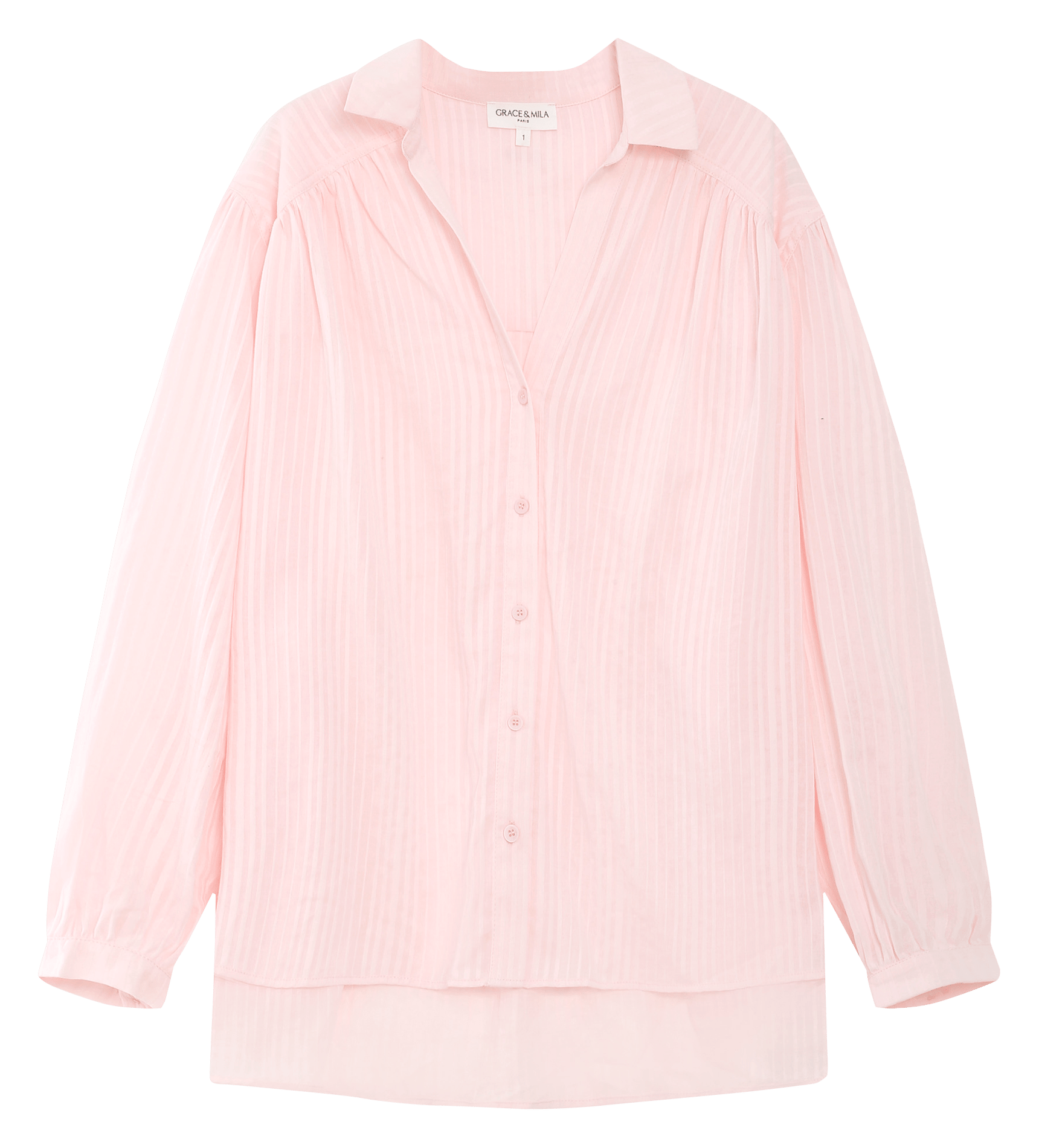 Loose-fit striped shirt GRACE ET MILA Pink