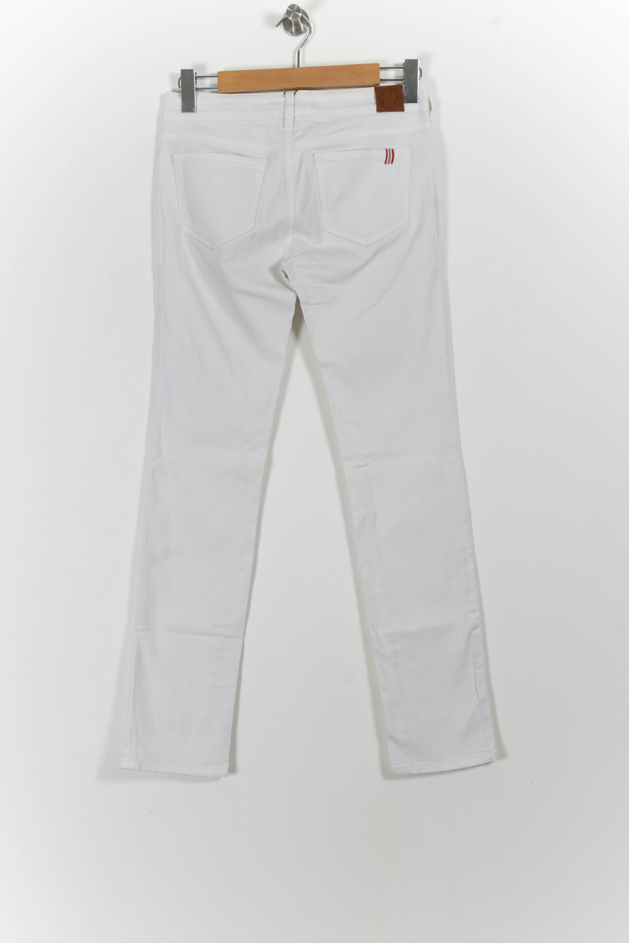 Cropped slim jeans with studs INES DE LA FRESSANGE - Seconde main White