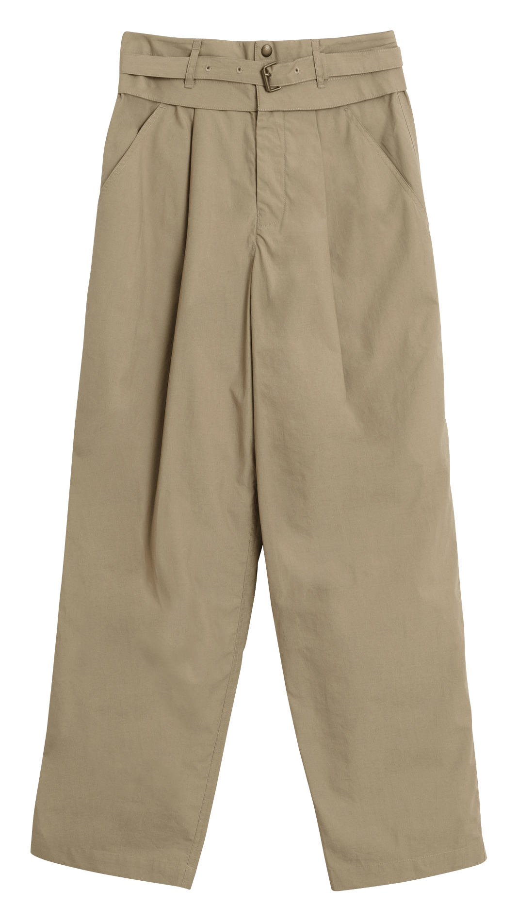 Wide-leg high-rise cotton pants INDI & COLD Grey