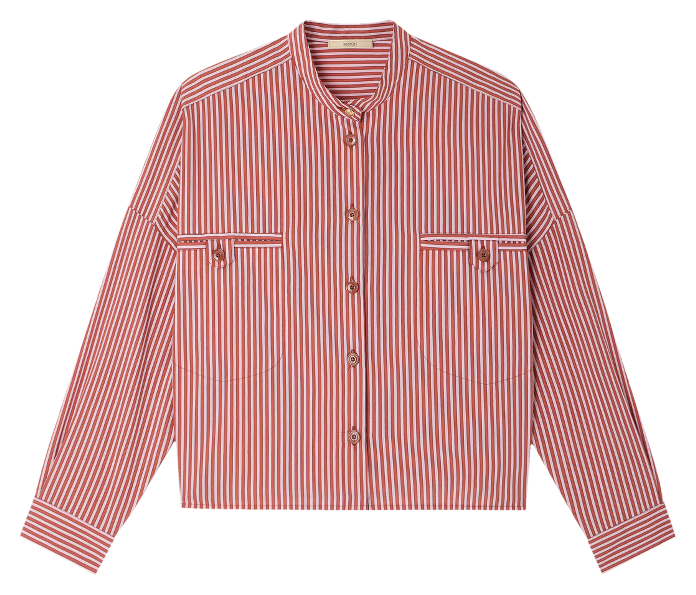 Chemise oversize col mao SESSUN Rose