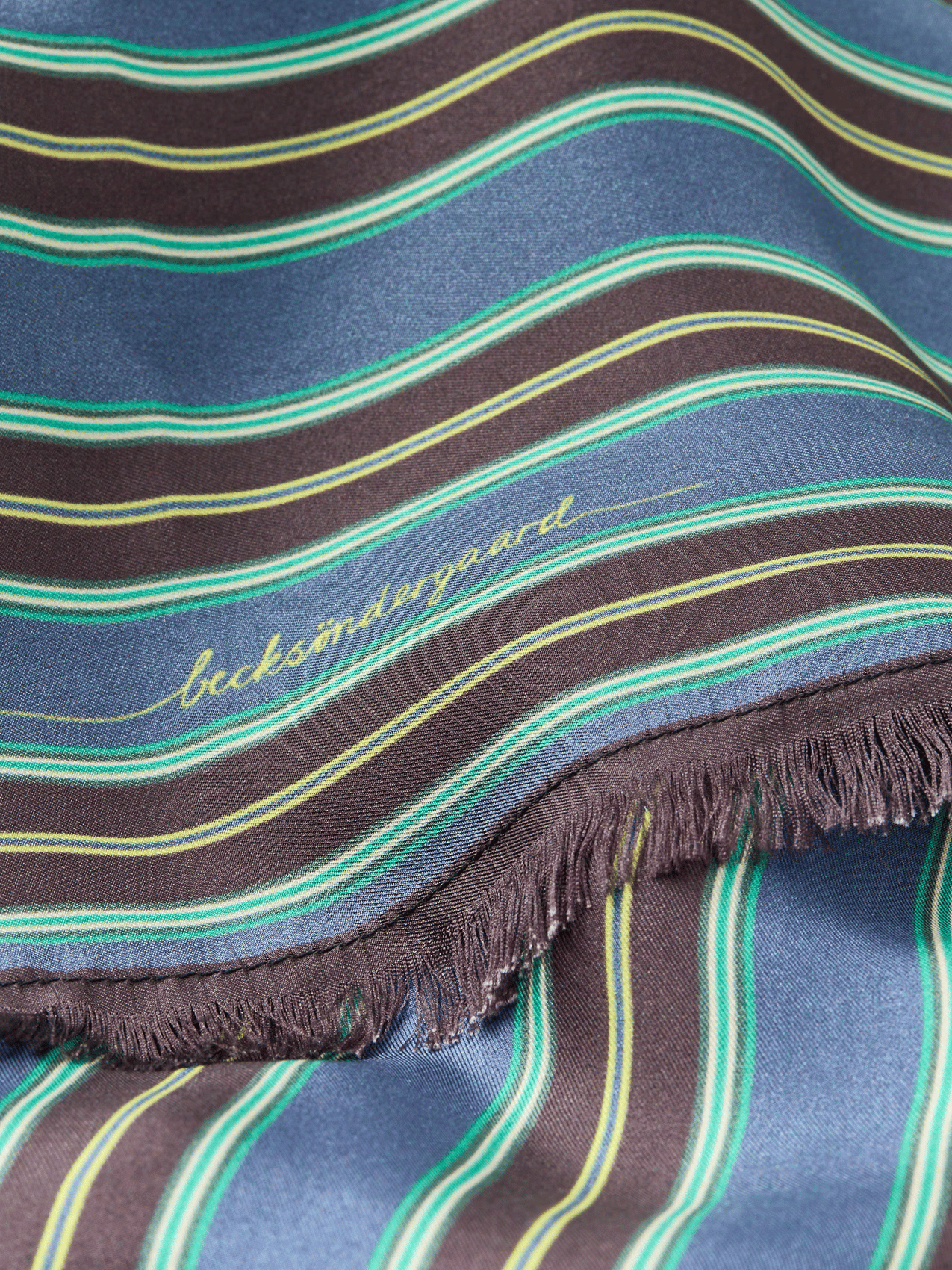 Square silk scarf BECKSONDERGAARD Blue