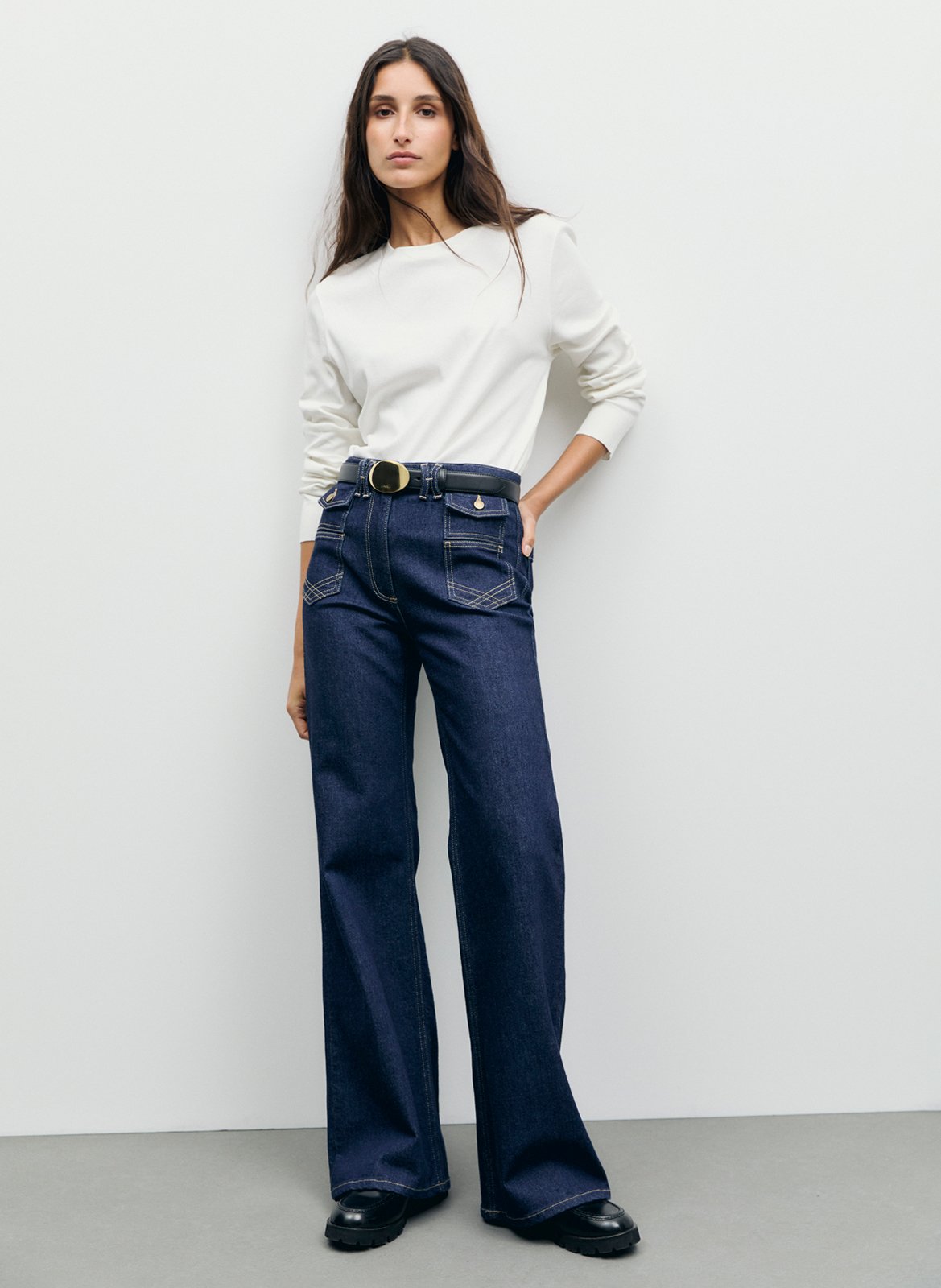 Tee-shirt col rond uni GERARD DAREL Beige