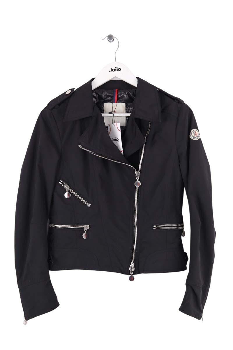 Regular-fit organic cotton jacket with sherpa collar MONCLER - Seconde Main Black