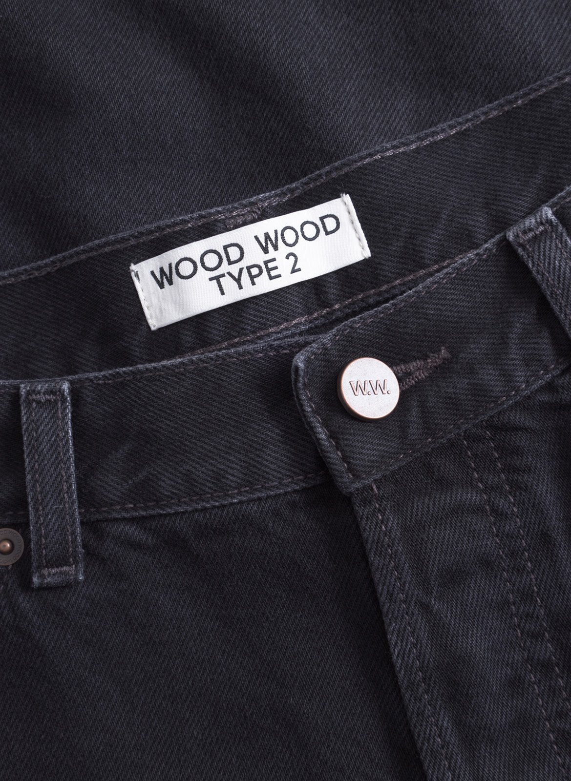 Jean droit en coton bio WOOD WOOD Noir