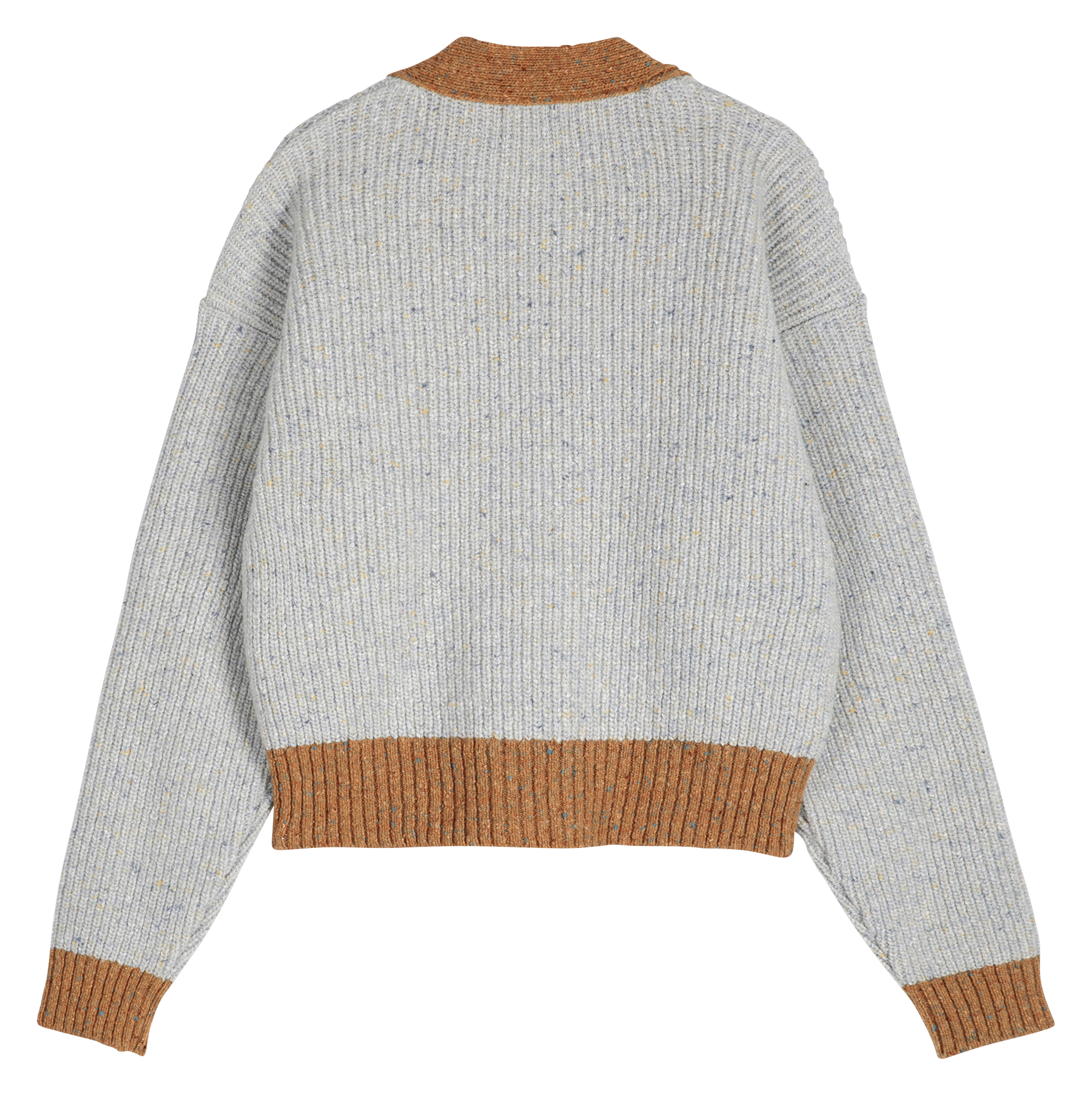 Wijdvallende cardigan met contrastkleurige boorden BOBO CHOSES Blauw