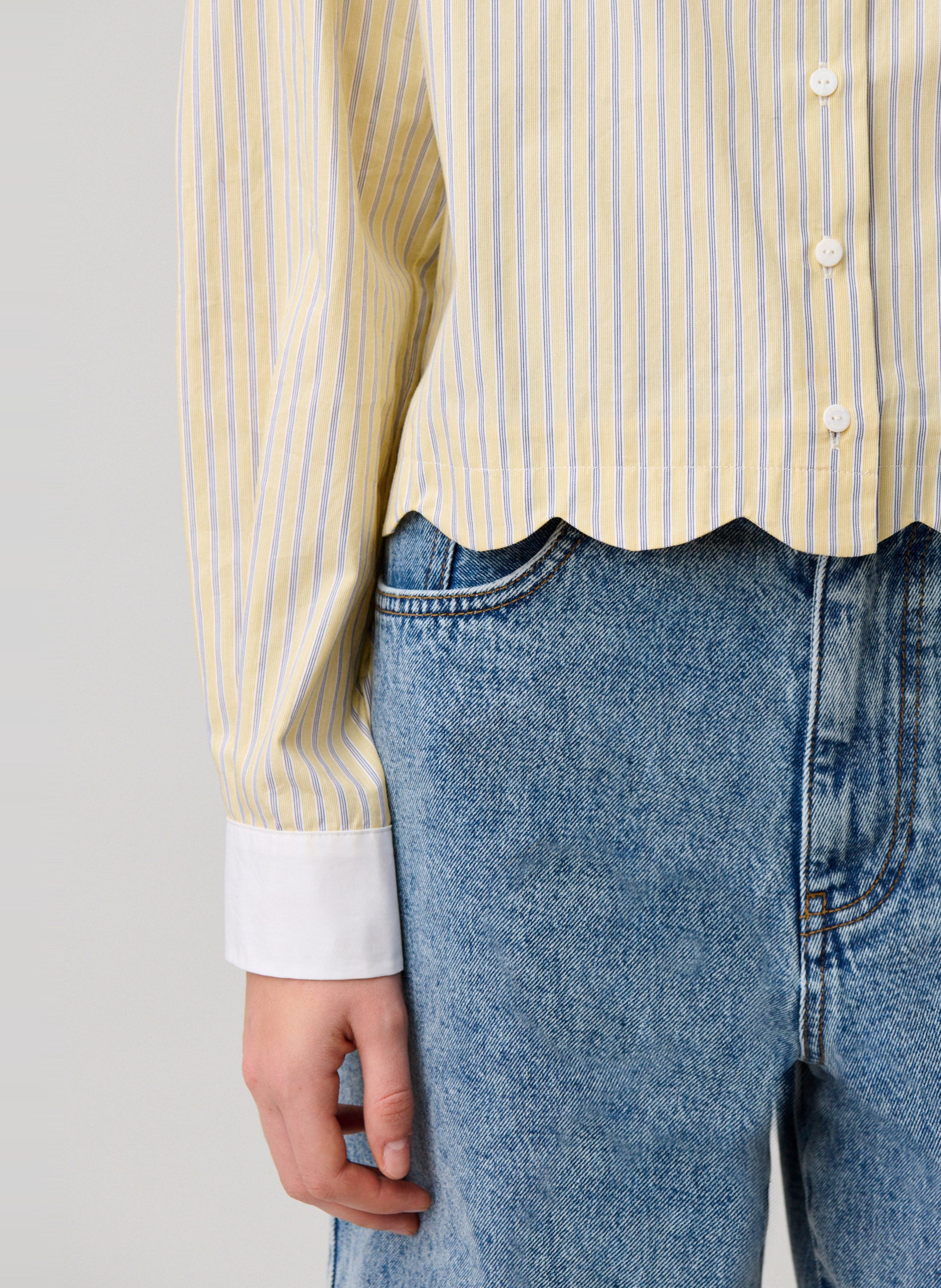 Katoenen blouse met Claudinekraag CLAUDIE PIERLOT Veelkleurig