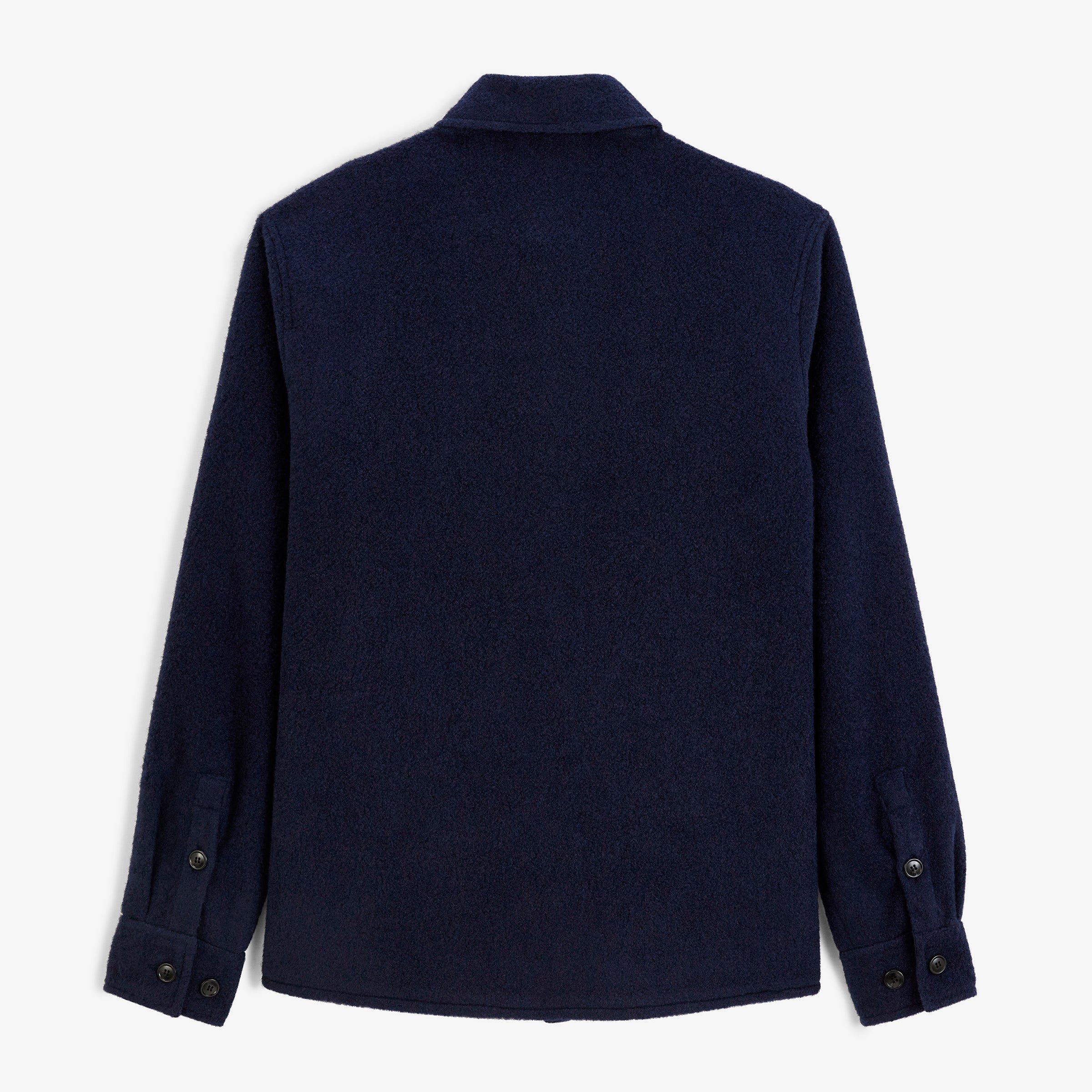 Navy blue textured TRAP overshirt SERGE BLANCO Blue