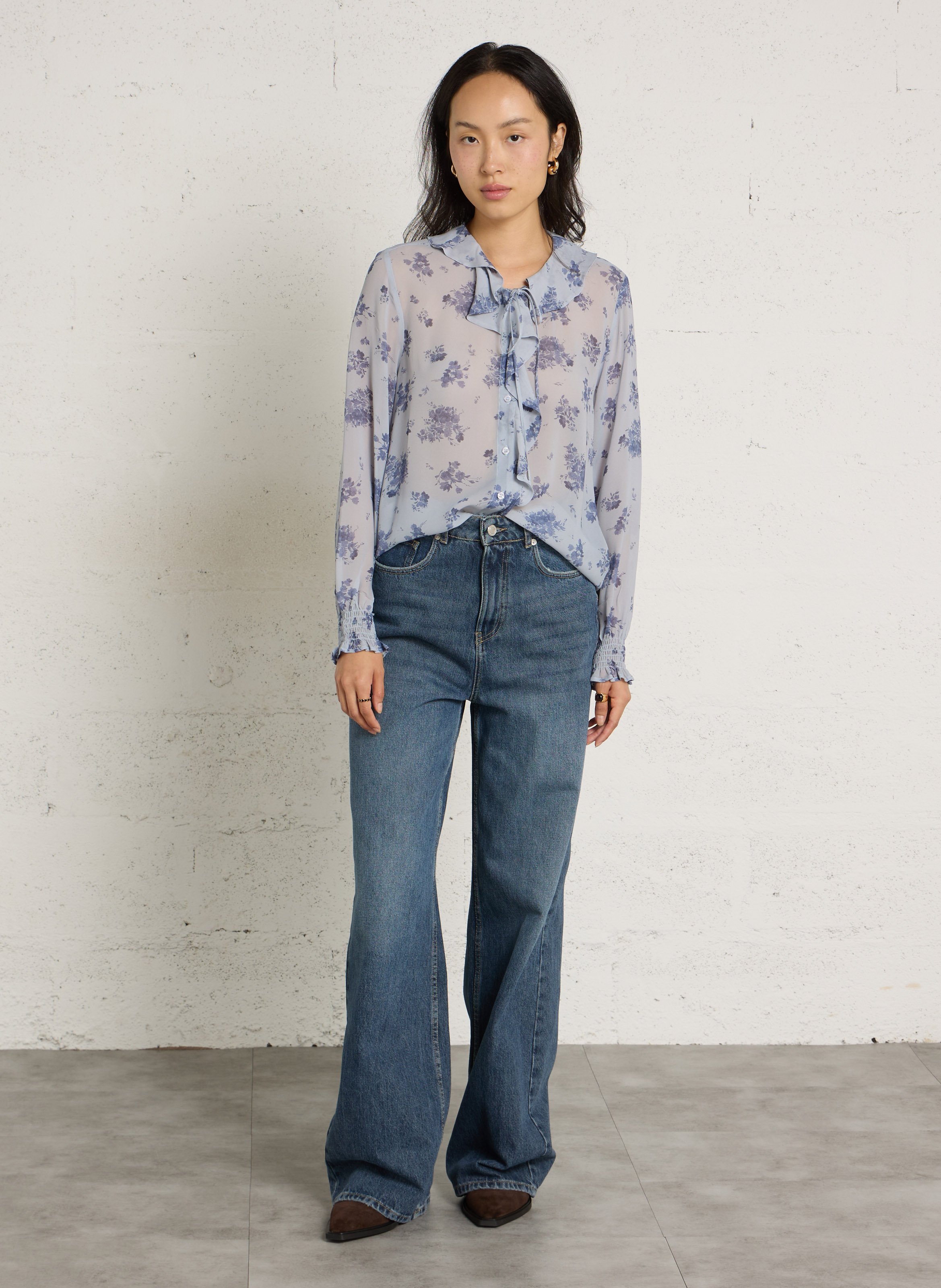 Polka Dot Shirt IKKS Blue