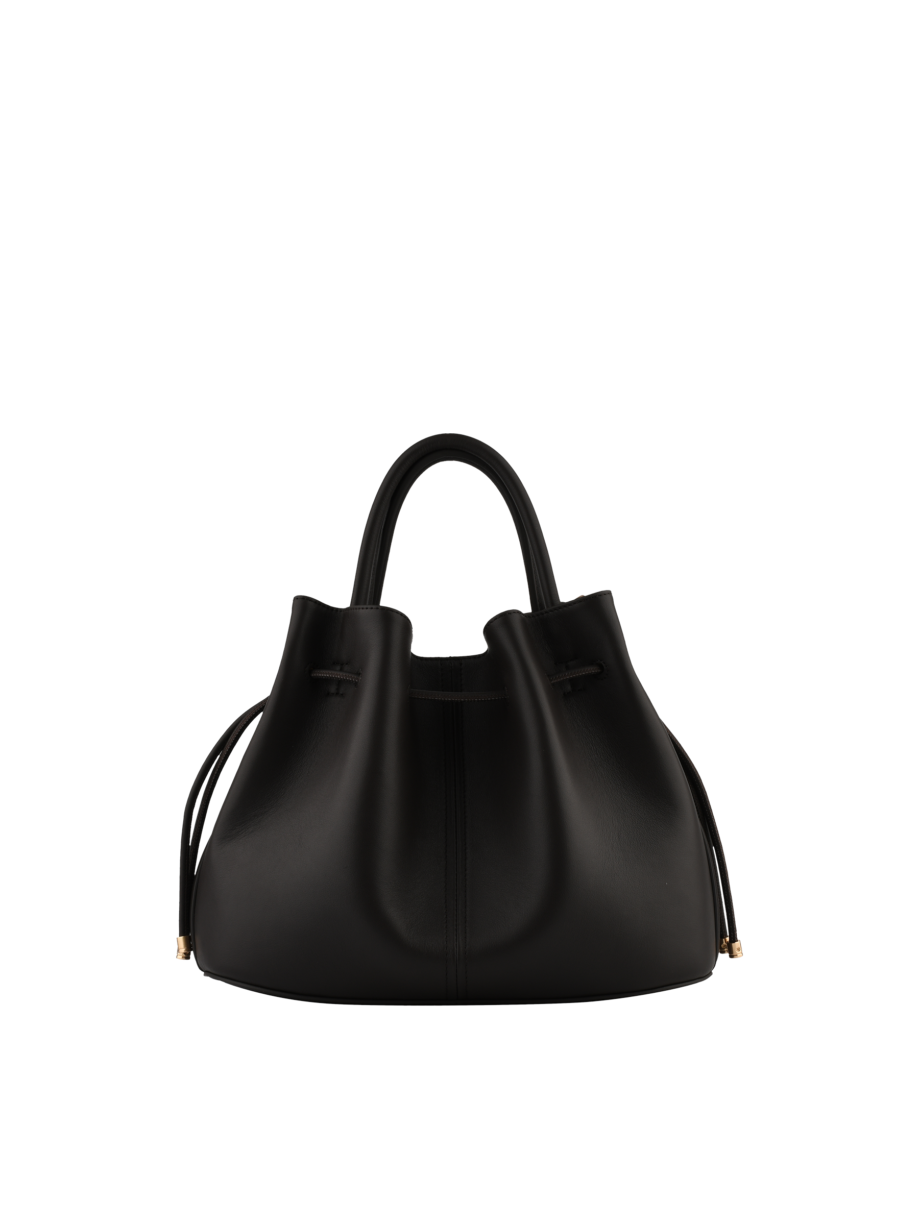 Calfskin leather handbag POURCHET Brown
