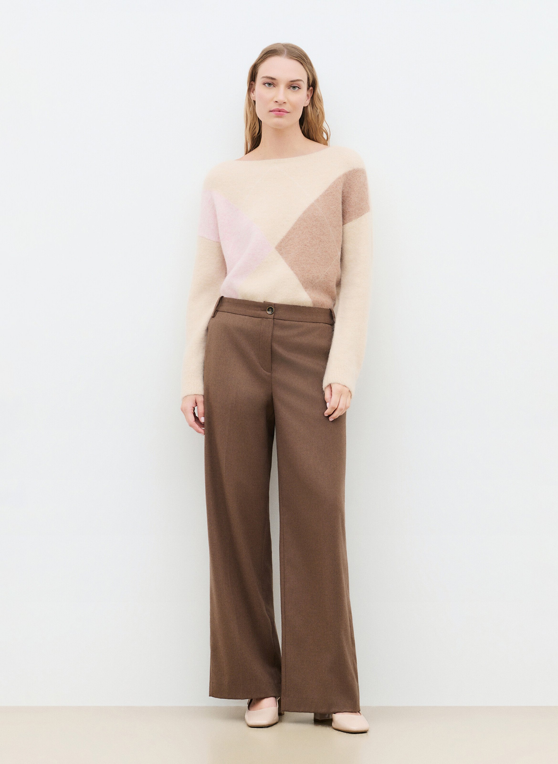 Plain straight trousers  CAROLL Brown