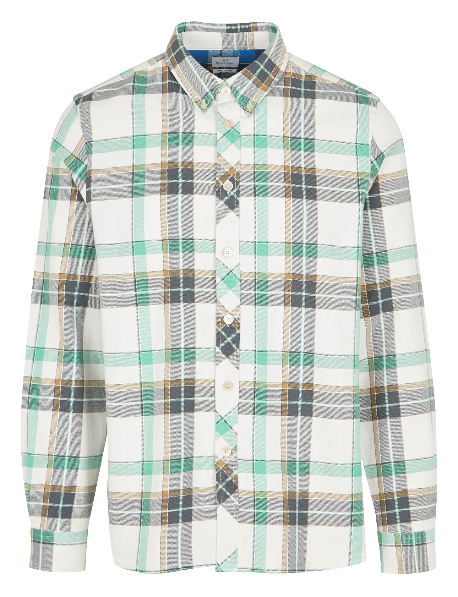 Cotton-blend straight-cut shirt with Italian collar PAUL SMITH White