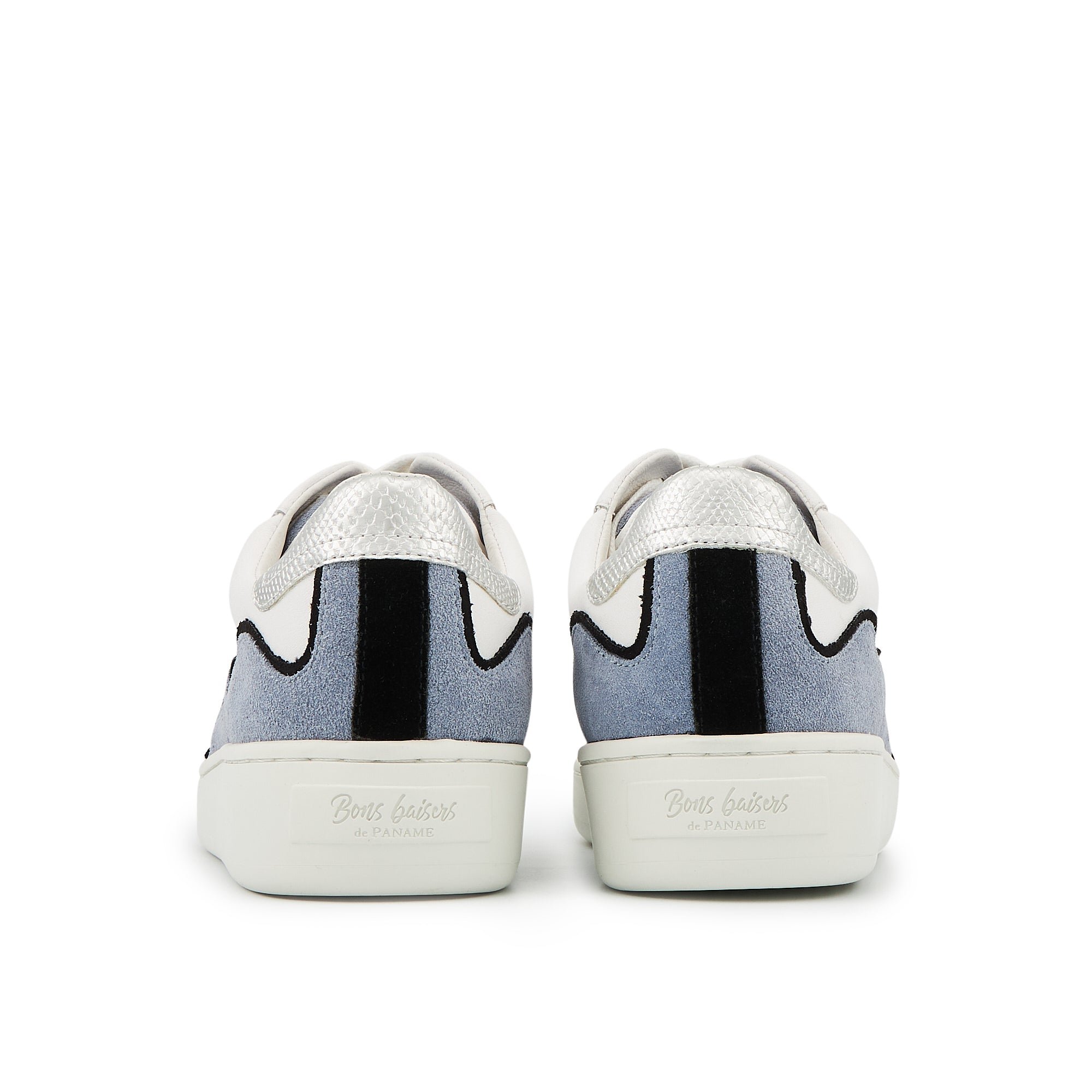 Leather sneakers BONS BAISERS PARIS Silver