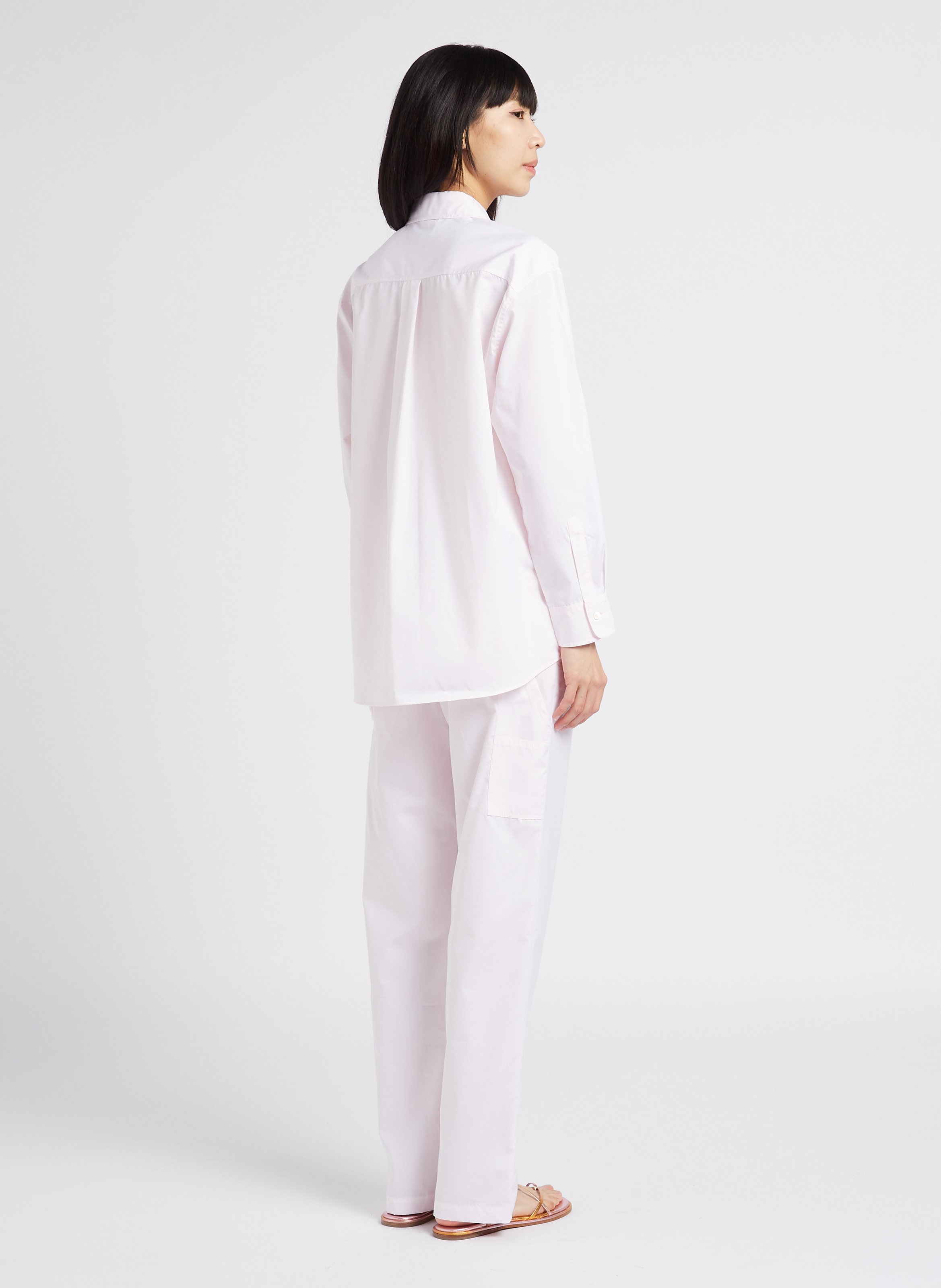 Chemise ample col classique en coton PAUL AND JOE Rose