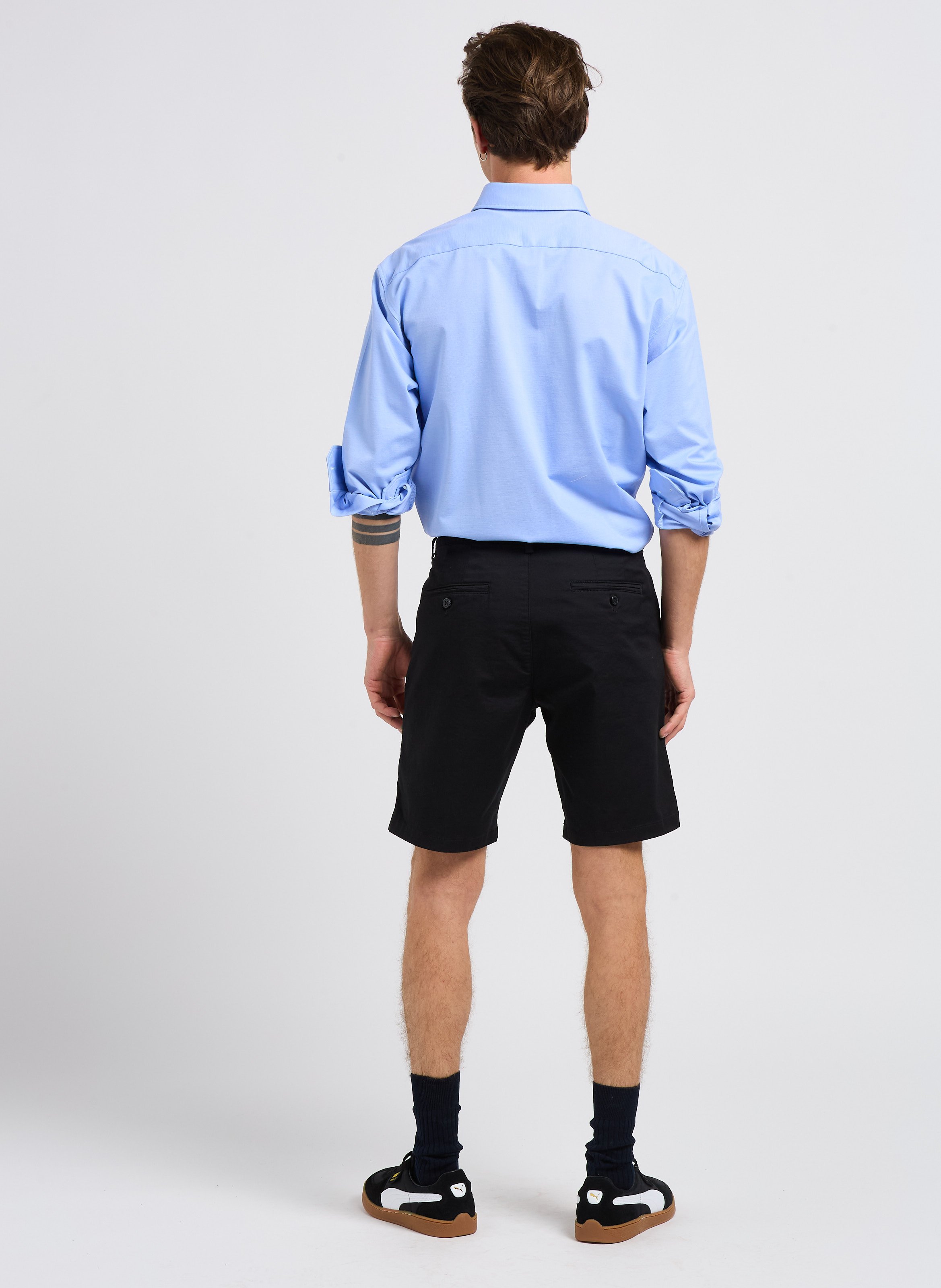 Short in blended organic cotton SELECTED Black