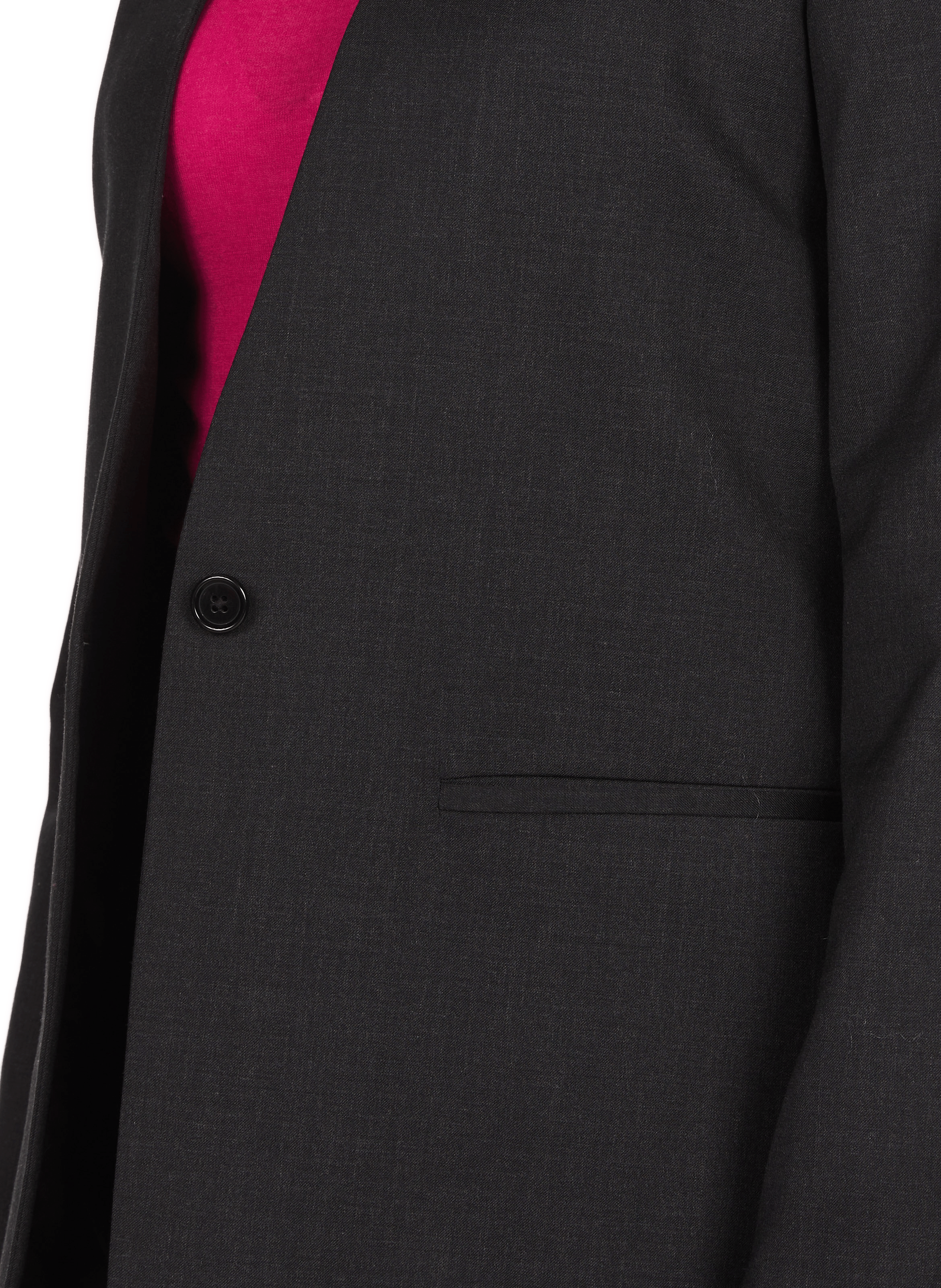 Kragenlose Wollmischung Blazer SAISON 1865 Grau