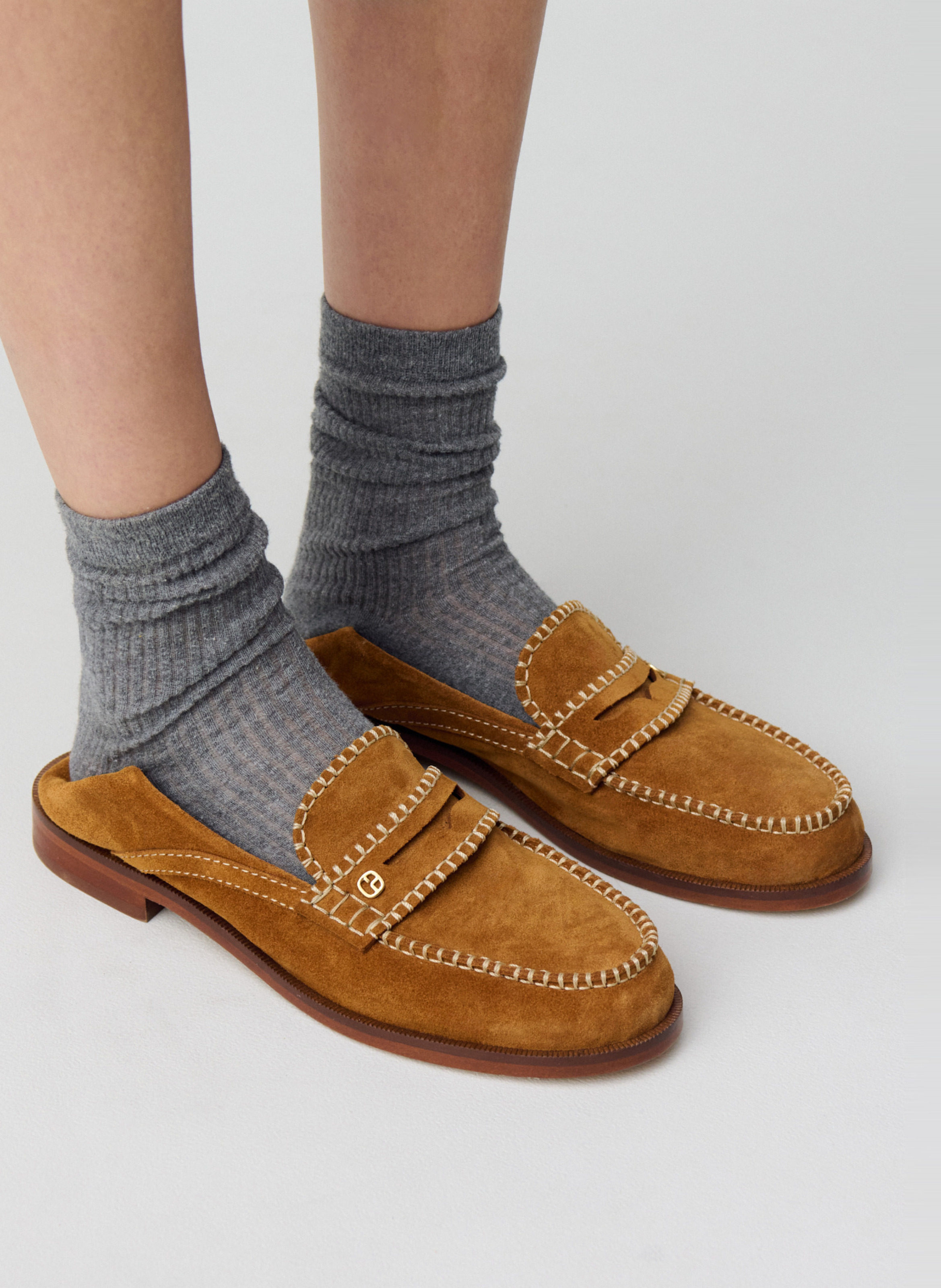 Mocassins en cuir CLAUDIE PIERLOT Marron