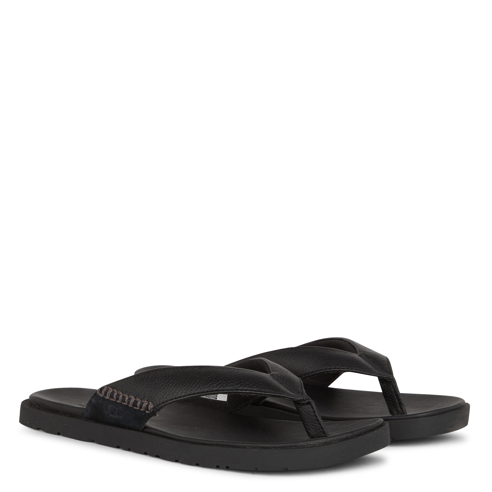 Leather flip-flops UGG Black