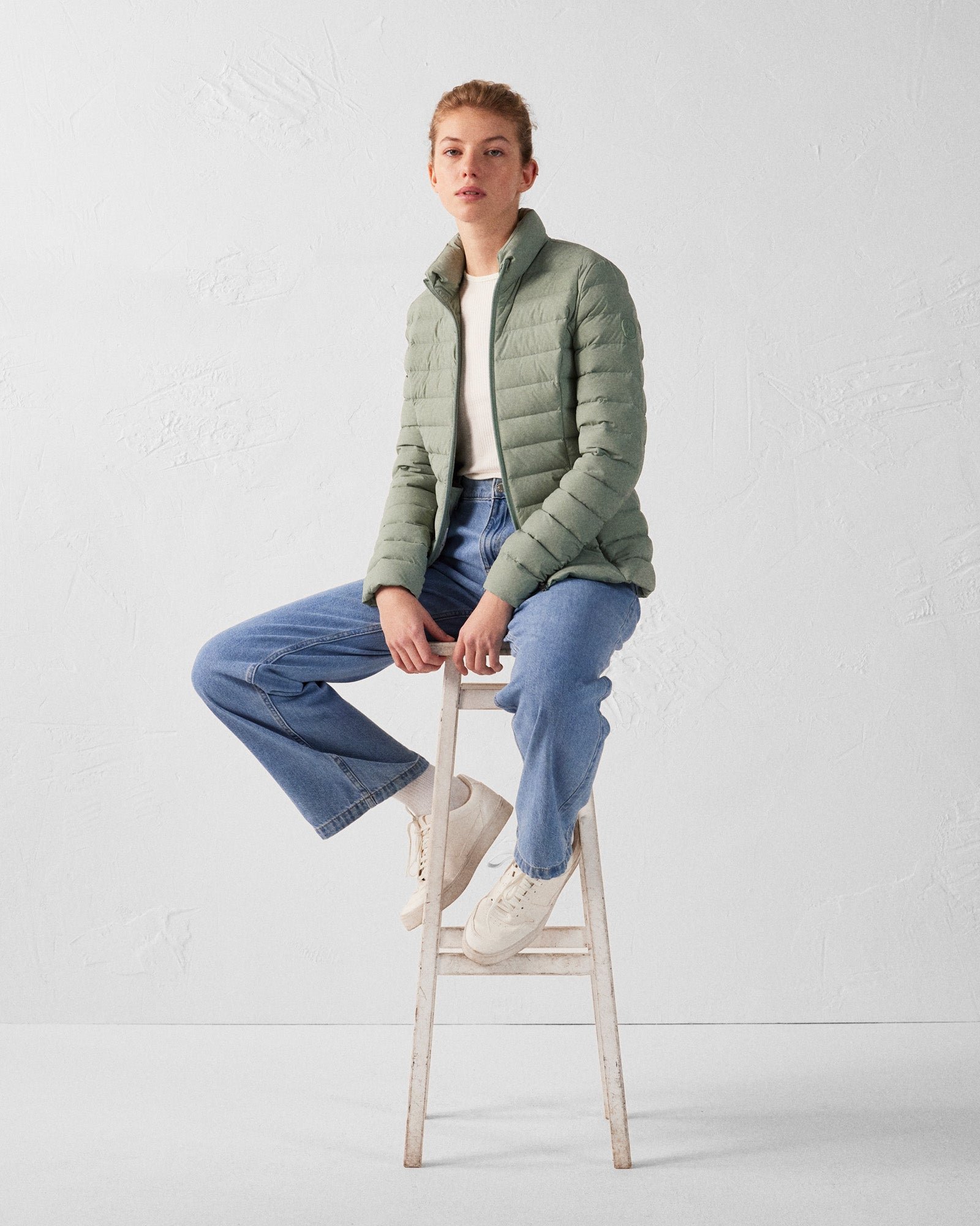 Lightweight stretch down jacket Maia JOTT Green