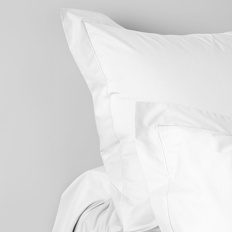 Cotton percale pillow case COTON PUR White