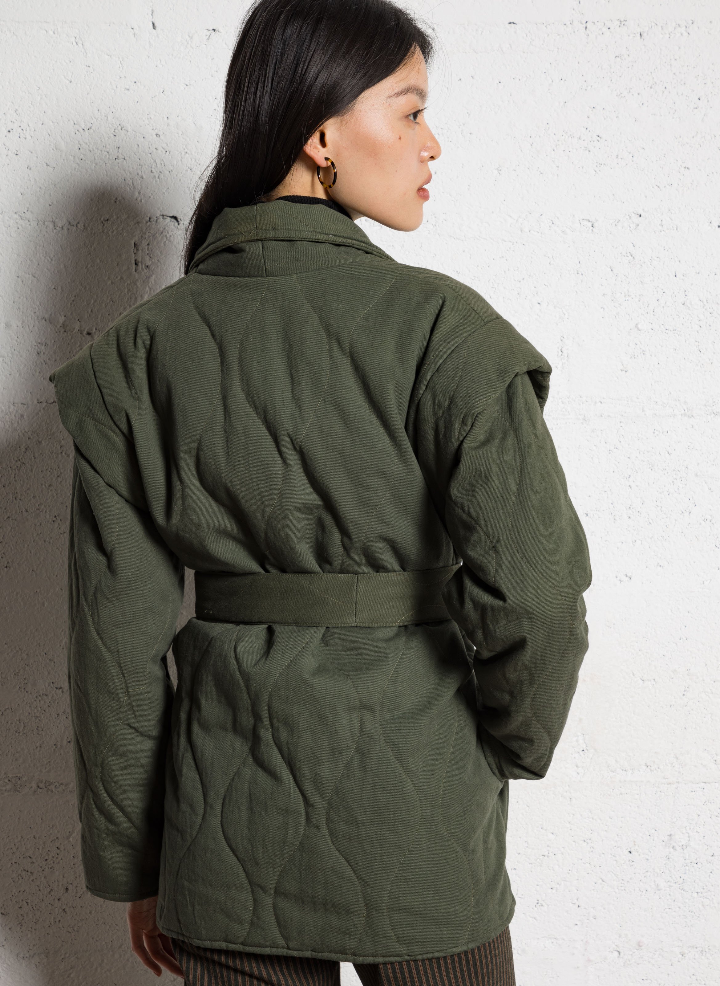 Quilted cotton jacket MAISON HOTEL Khaki