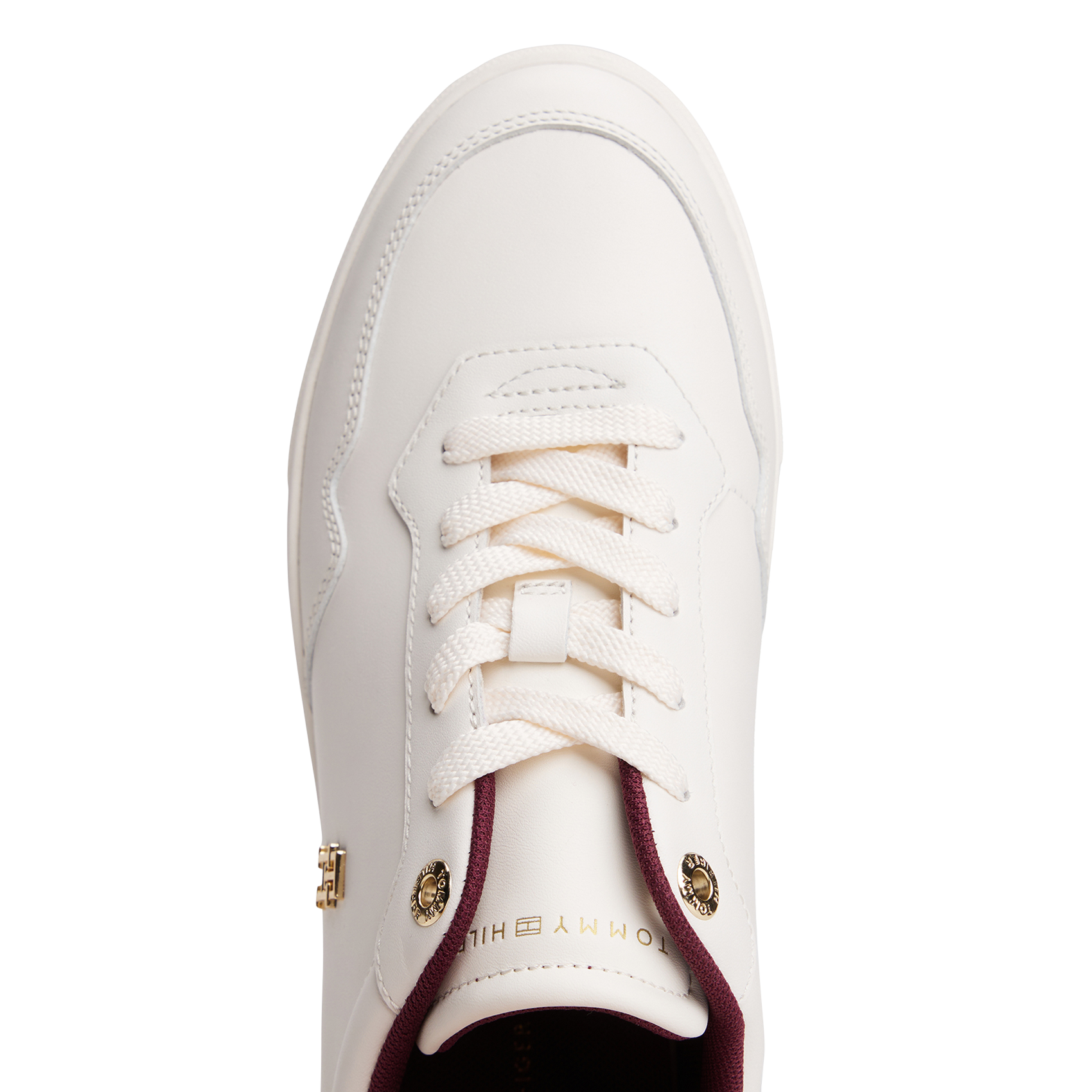 Baskets basses en cuir TOMMY HILFIGER Blanc