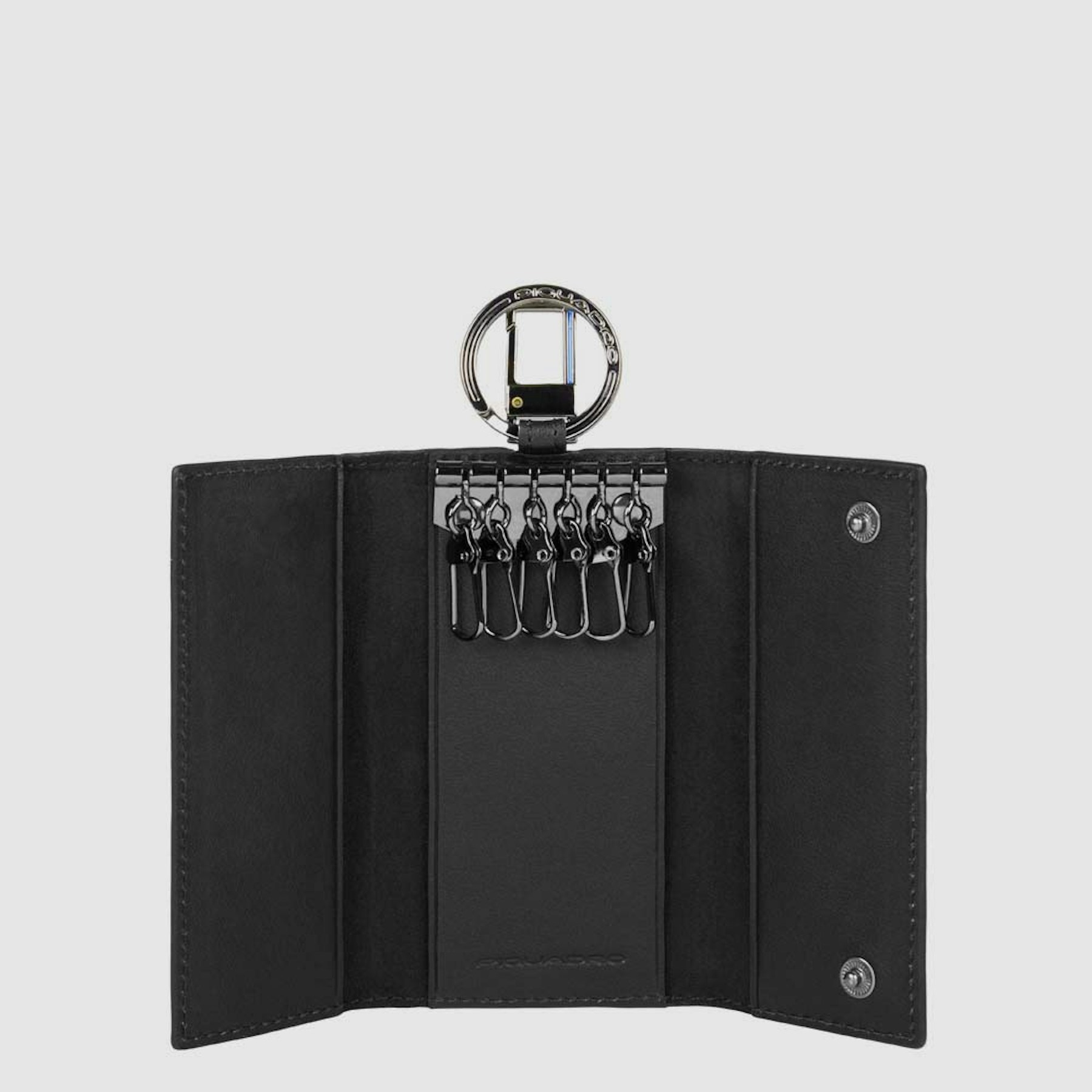 Leather keychain PIQUADRO Black