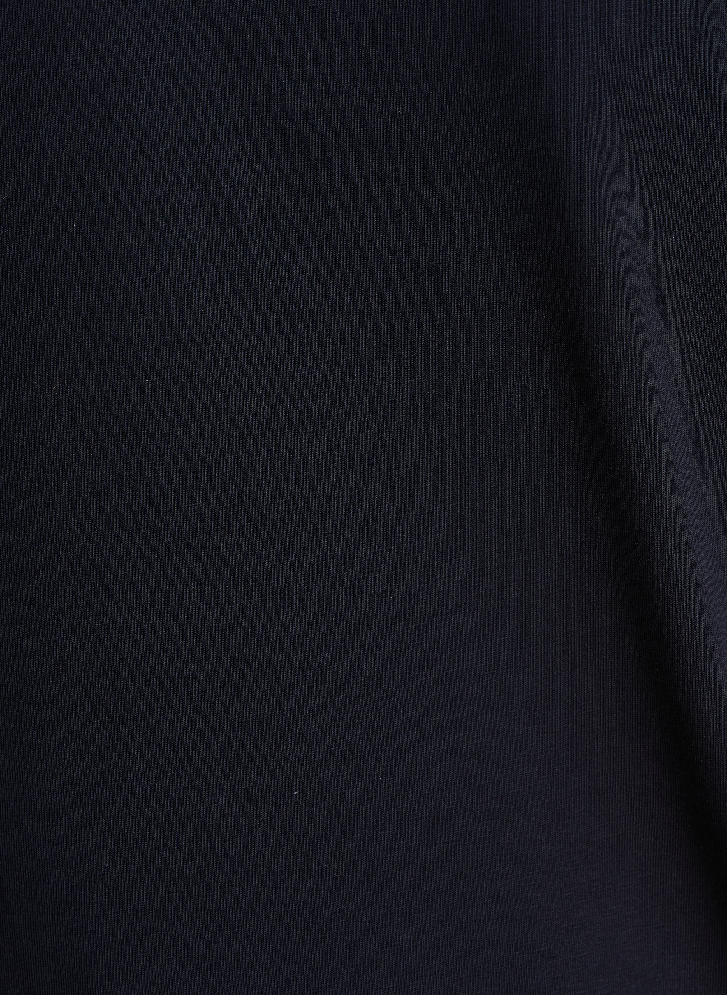 Recht T-shirt van biokatoen met ronde hals en zeefdruk LA FEE MARABOUTEE Zwart