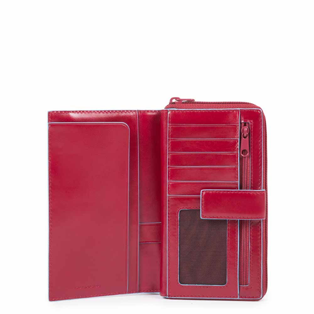 Babylon leather wallet PIQUADRO Red