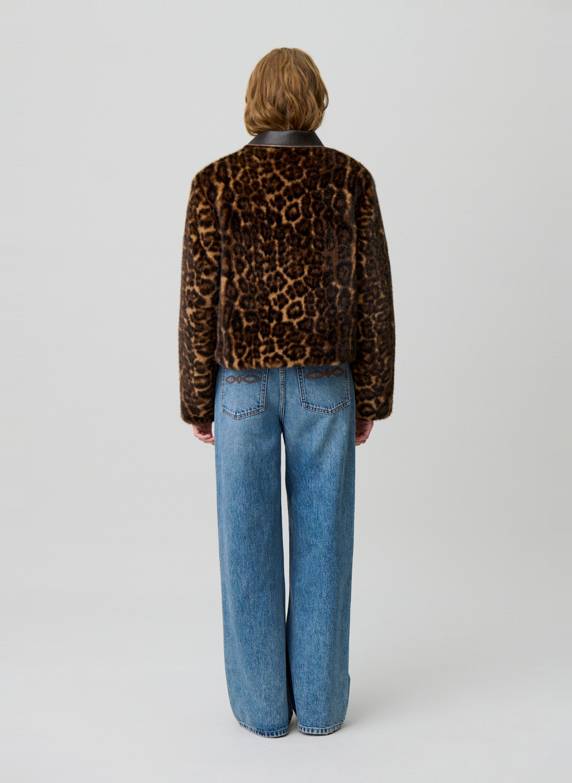 Veste col classique léopard CLAUDIE PIERLOT Multicolore